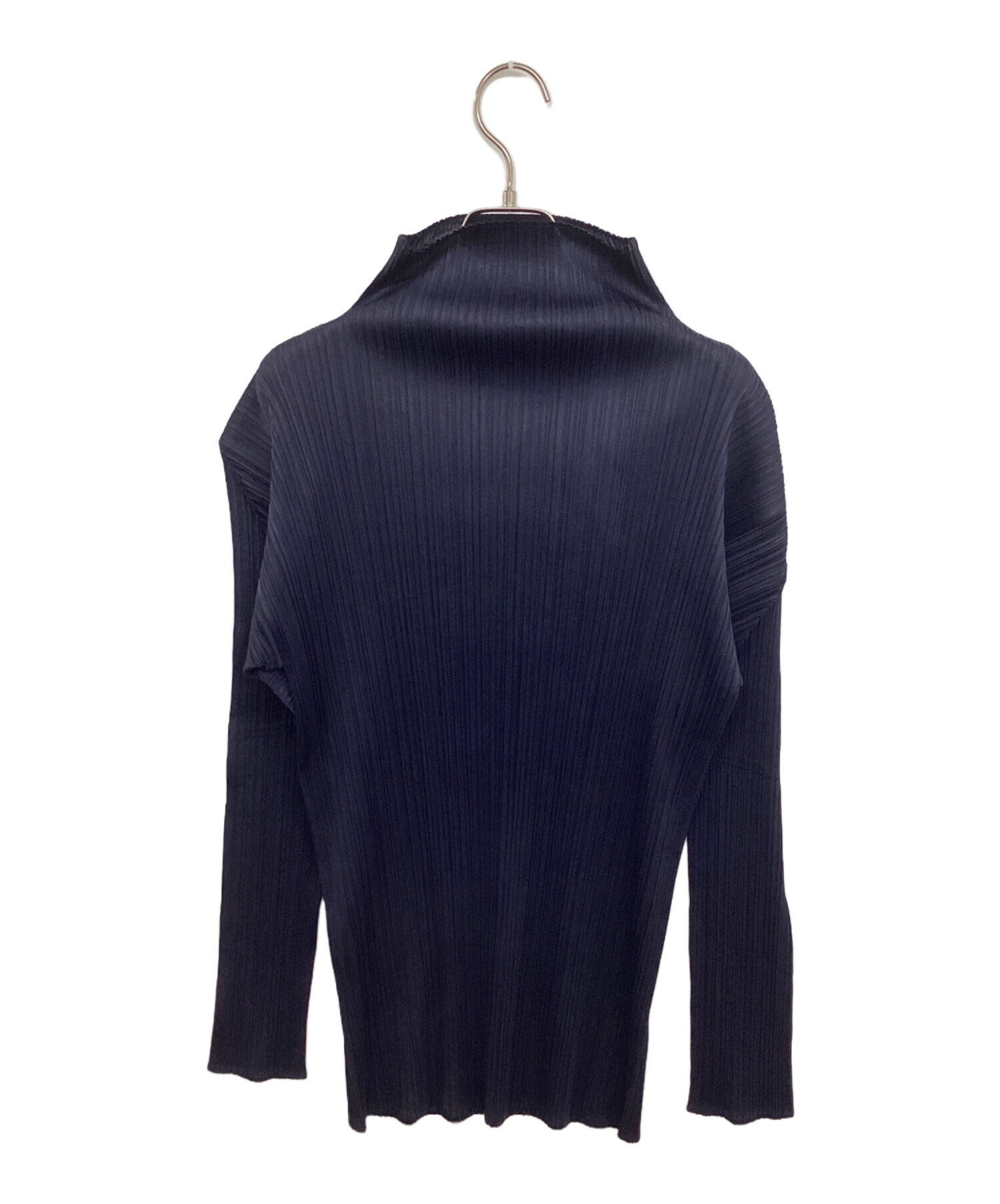 美品】PLEATS PLEASEプリーツプリーズネイビーノースリーブハイネック
