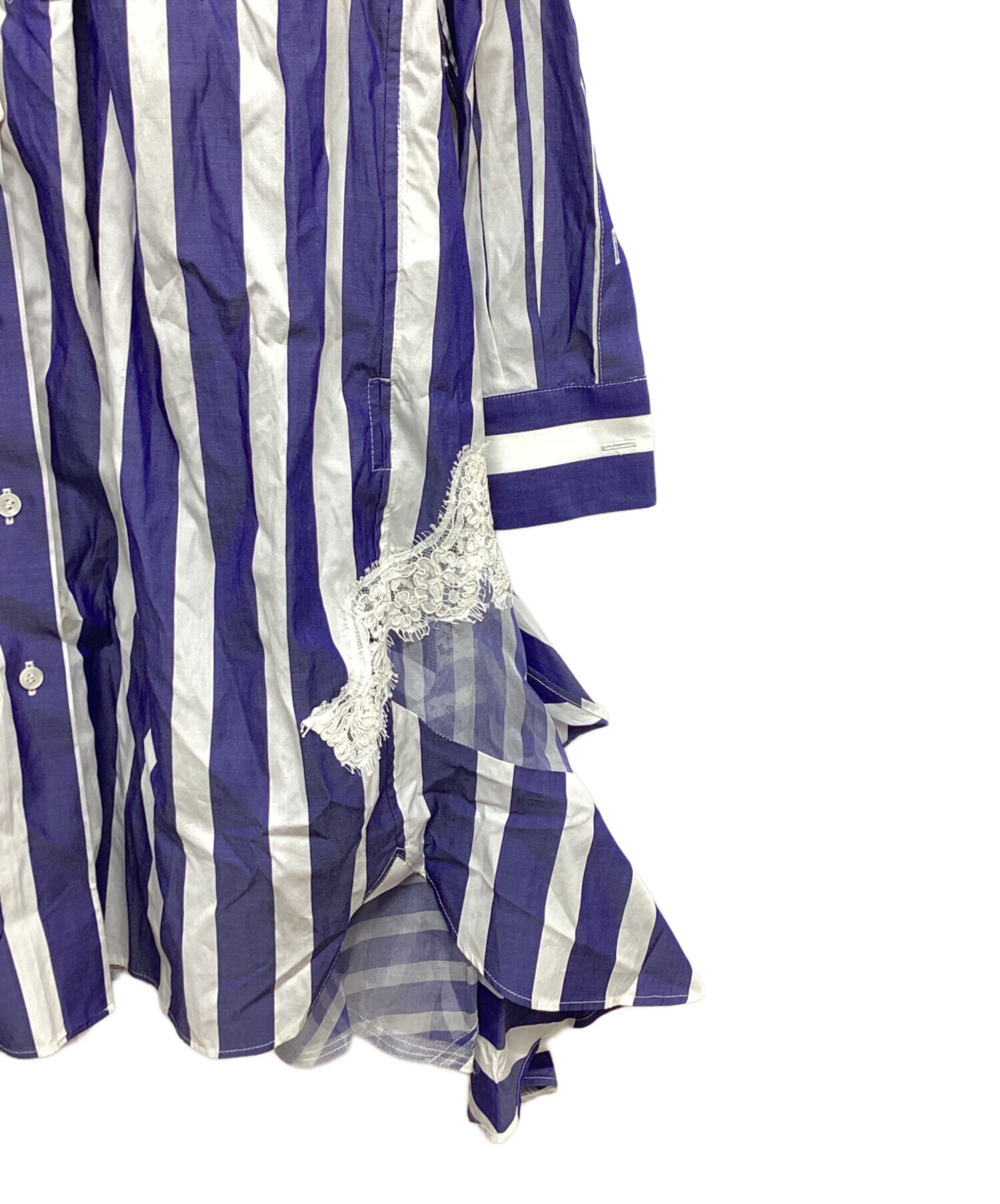 中古・古着通販】sacai (サカイ) レースドッキングシャツワンピース