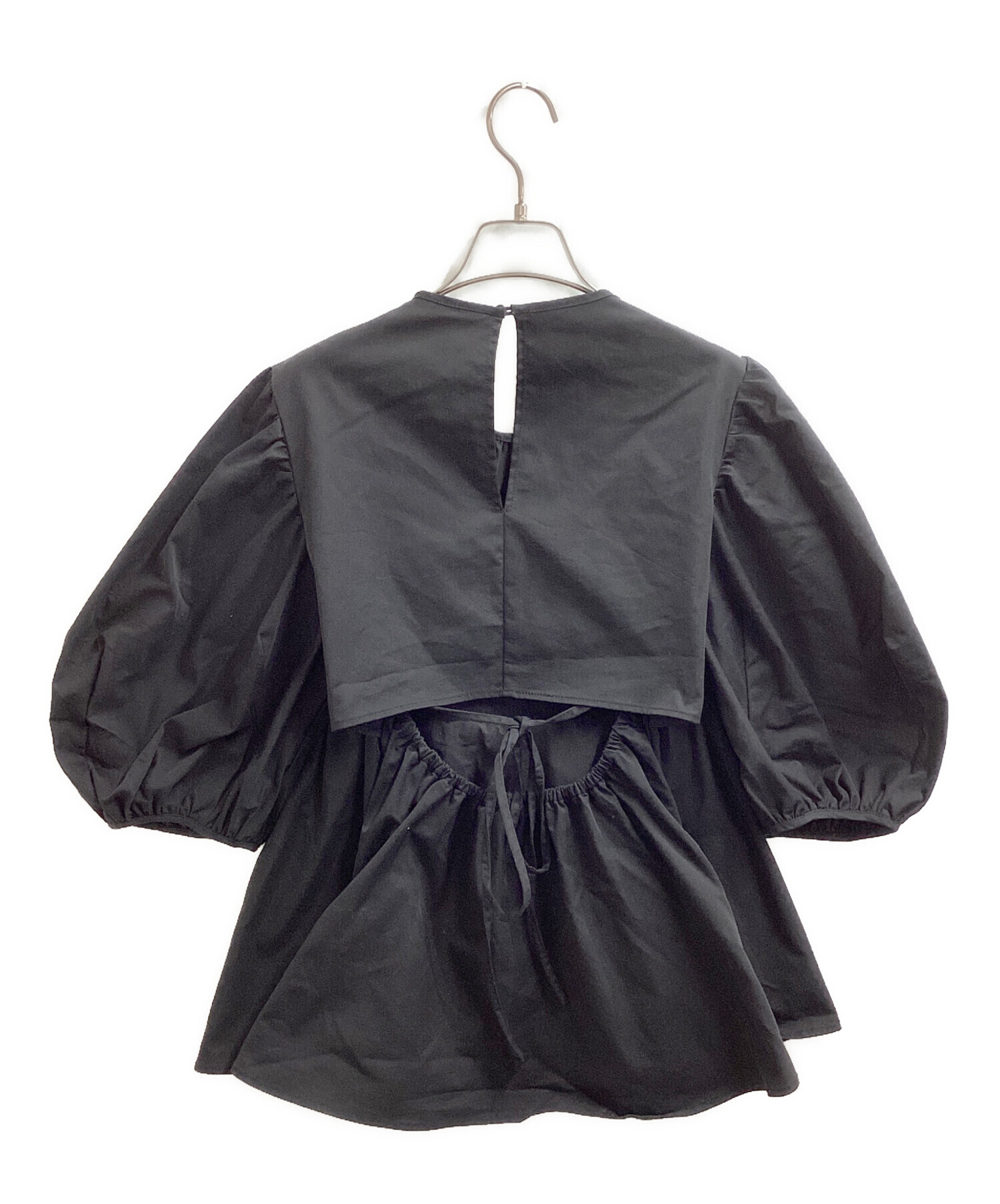 美品 CLANE 2,4万円 パフスリーブブラウス ギャザーブラウス クラネ F 中古・古着通販】CLANE (クラネ) PUFF SLEEVE GATHER BLOUSE / パフ
