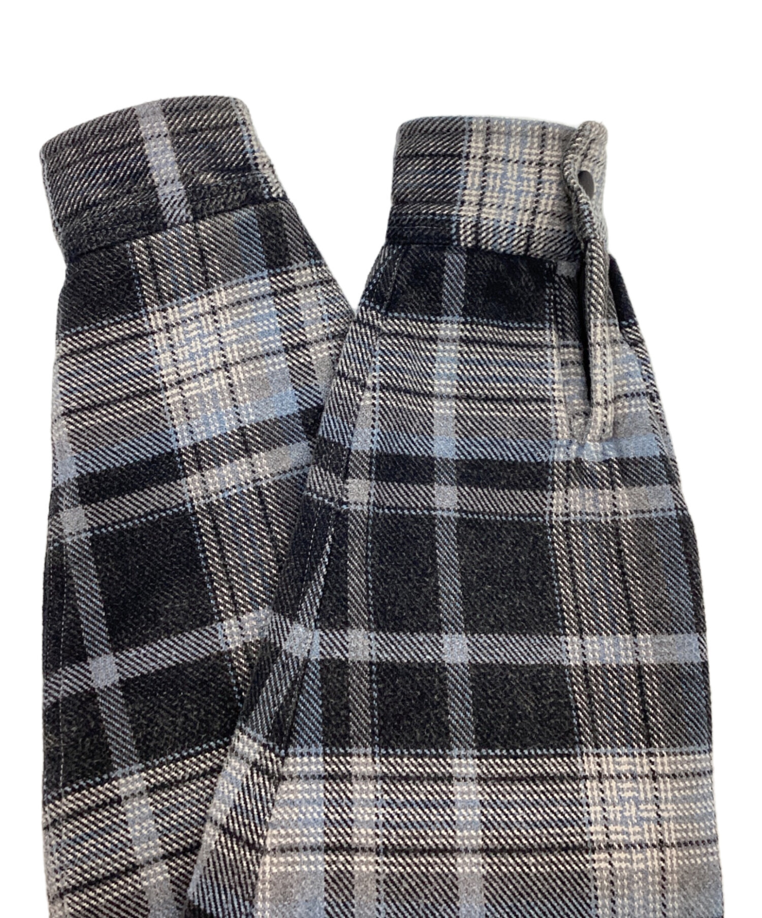 STUSSY グレー・チェック柄 つなぎ L 中古・古着通販】stussy (ステューシー) Heavy Washed Plaid Shirt