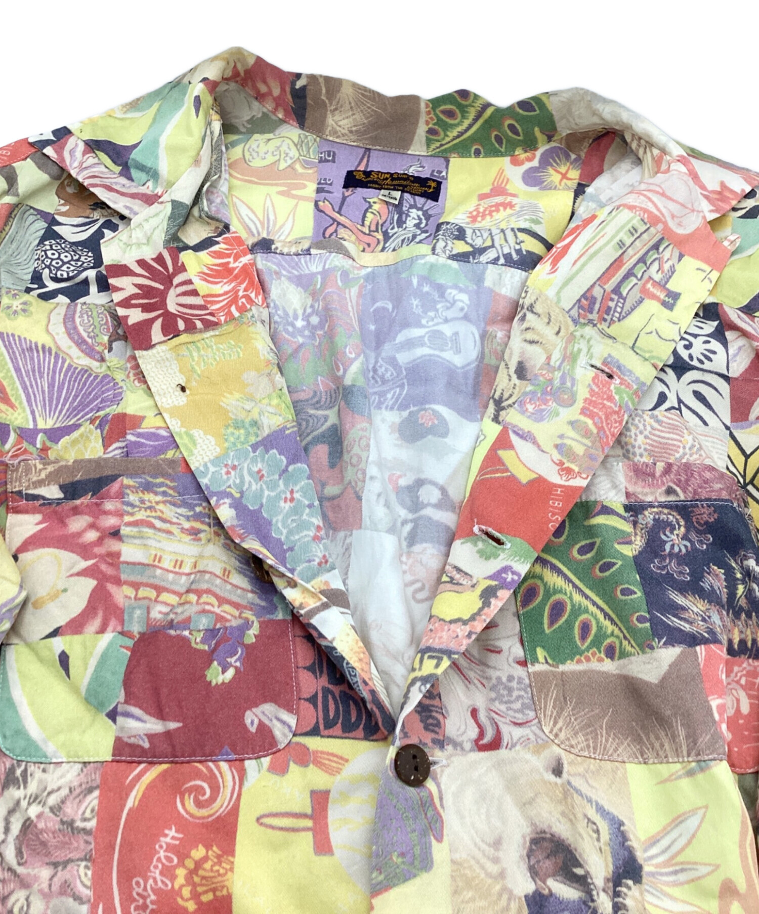 中古・古着通販】Sun Surf (サンサーフ) LONG SLEEVE TWILL PATCHWORK