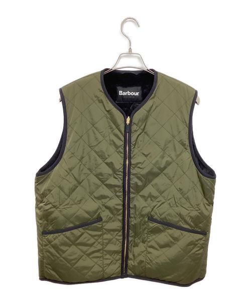Barbour オリーブ キルティングベスト グリーンレーベルリラクシング
