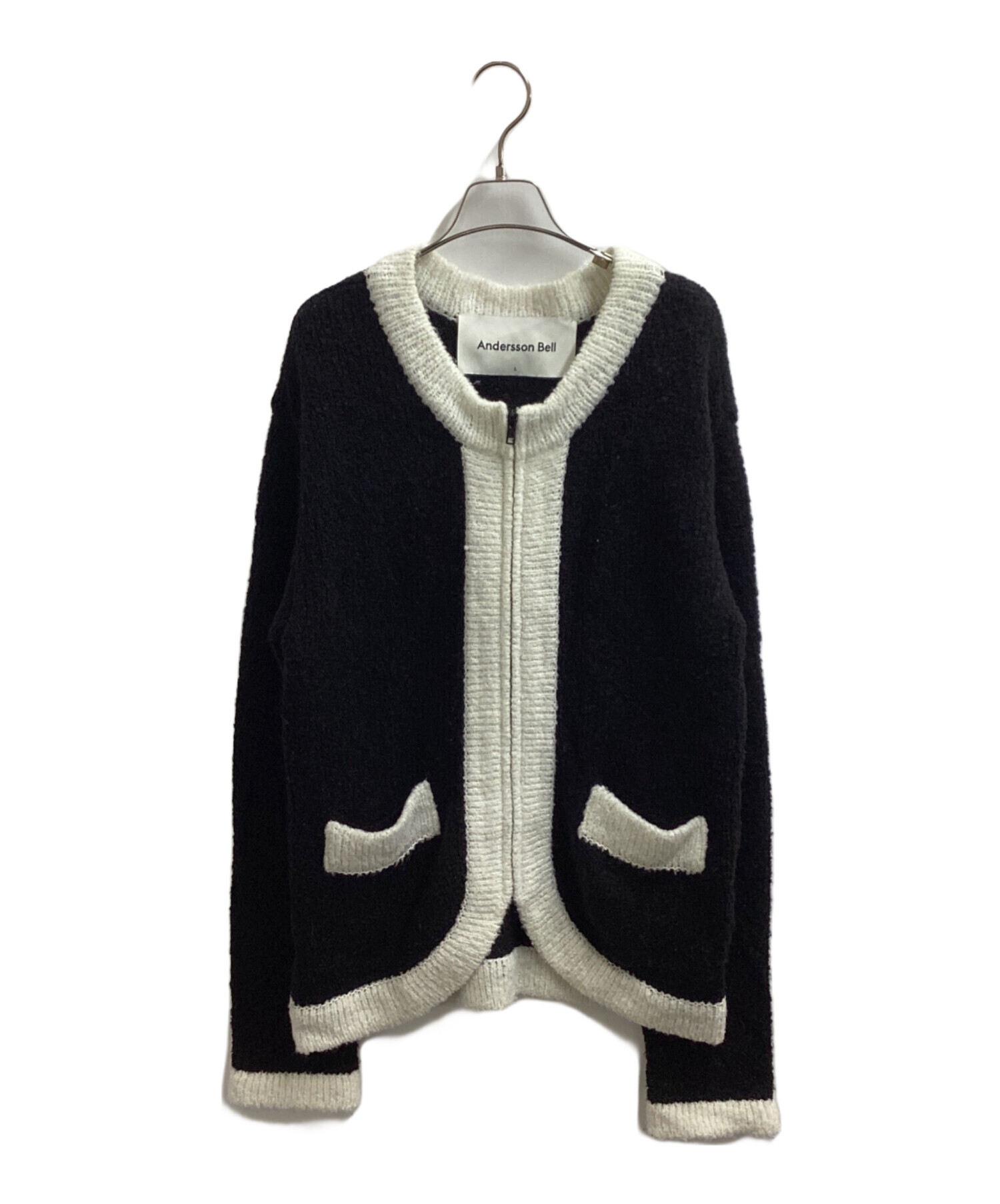 定価45100円 Andersson Bell アンダーソンベル　カーディガン 中古・古着通販】Andersson Bell (アンダーソンベル) B&W ZIP KNIT