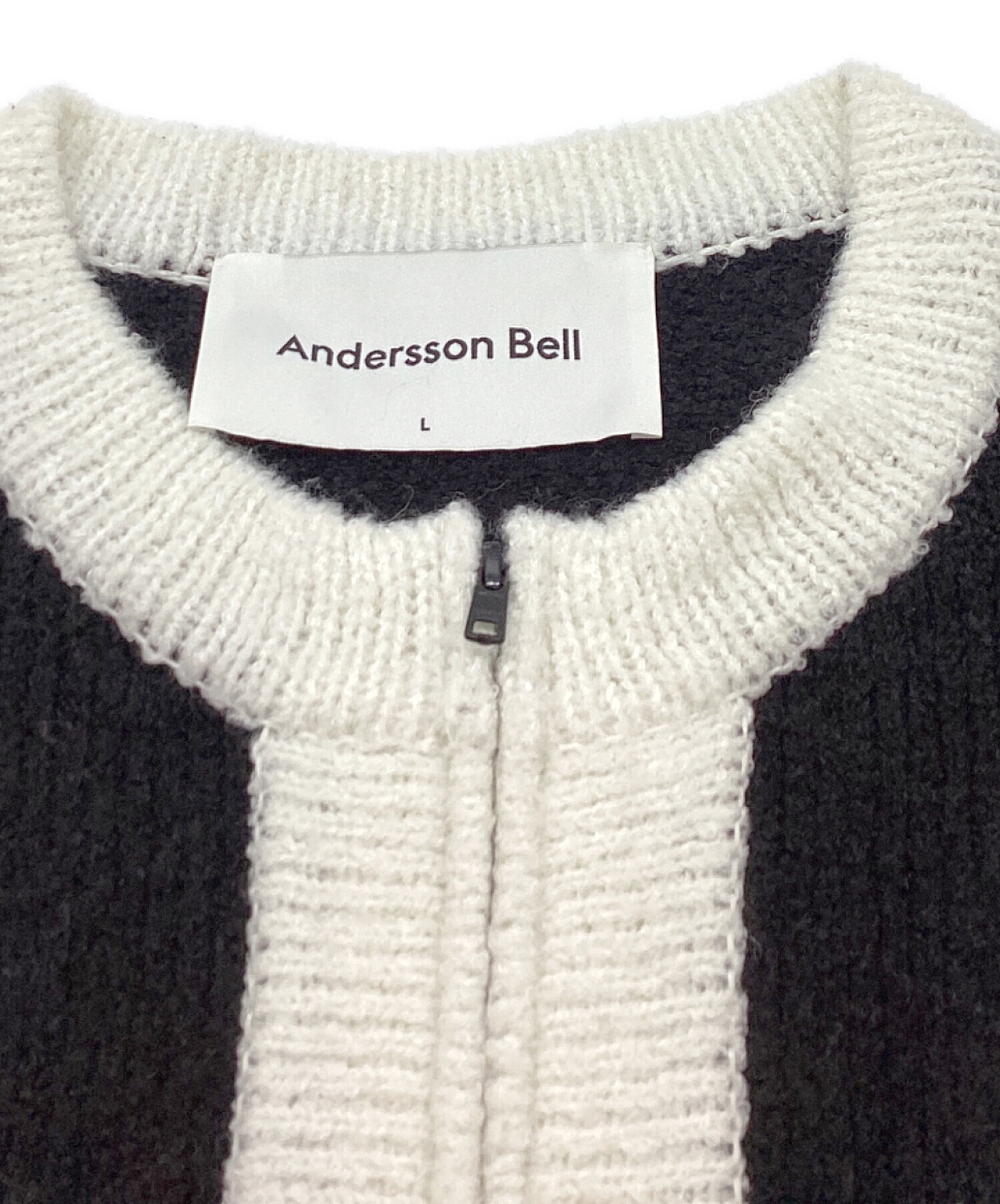 中古・古着通販】Andersson Bell (アンダーソンベル) B&W ZIP KNIT