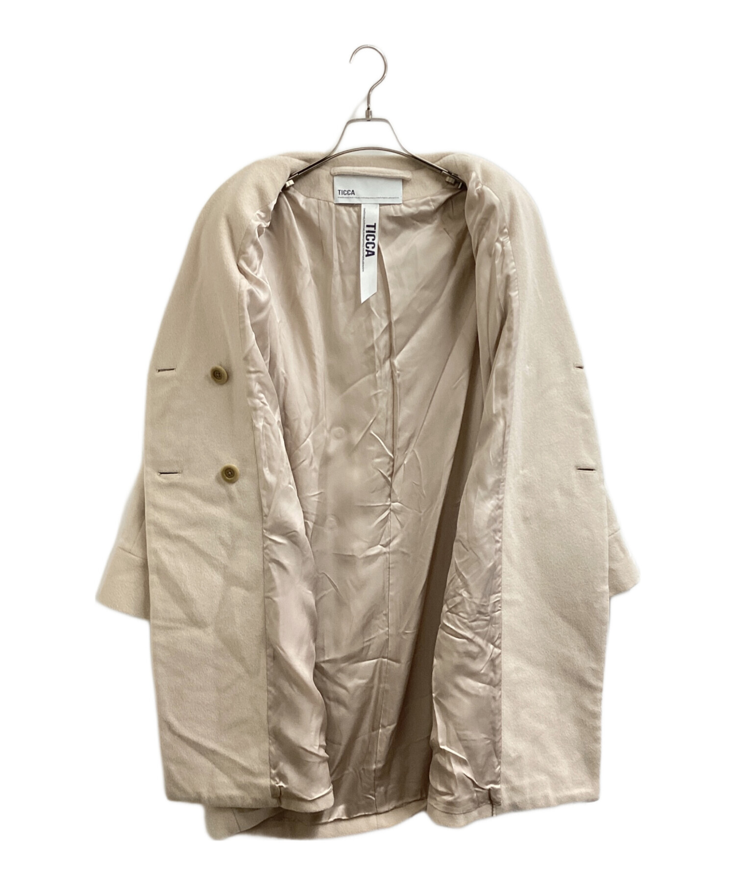 中古・古着通販】TICCA (ティッカ) カシミヤ混テントコート TAHA-326