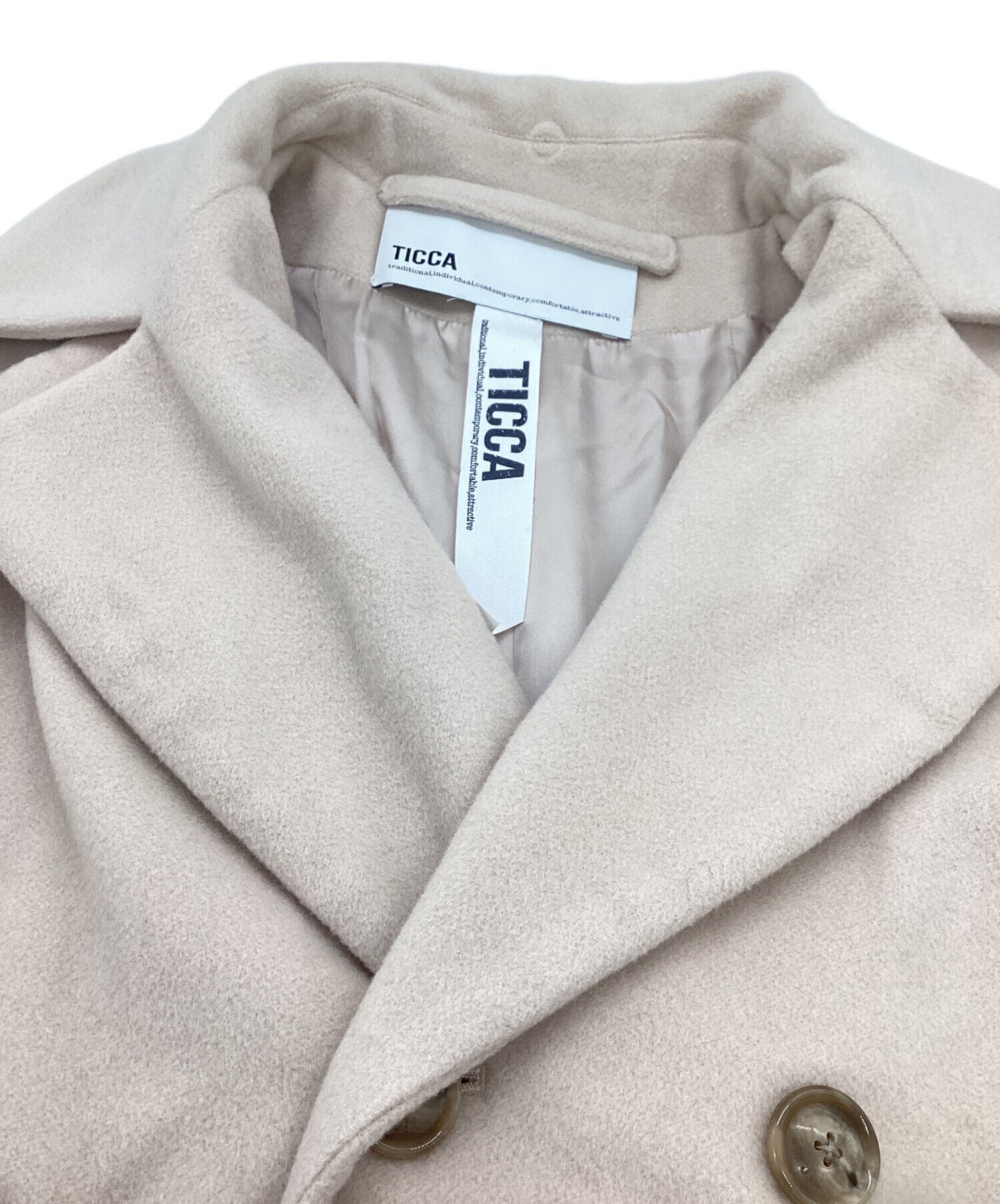 中古・古着通販】TICCA (ティッカ) カシミヤ混テントコート TAHA-326