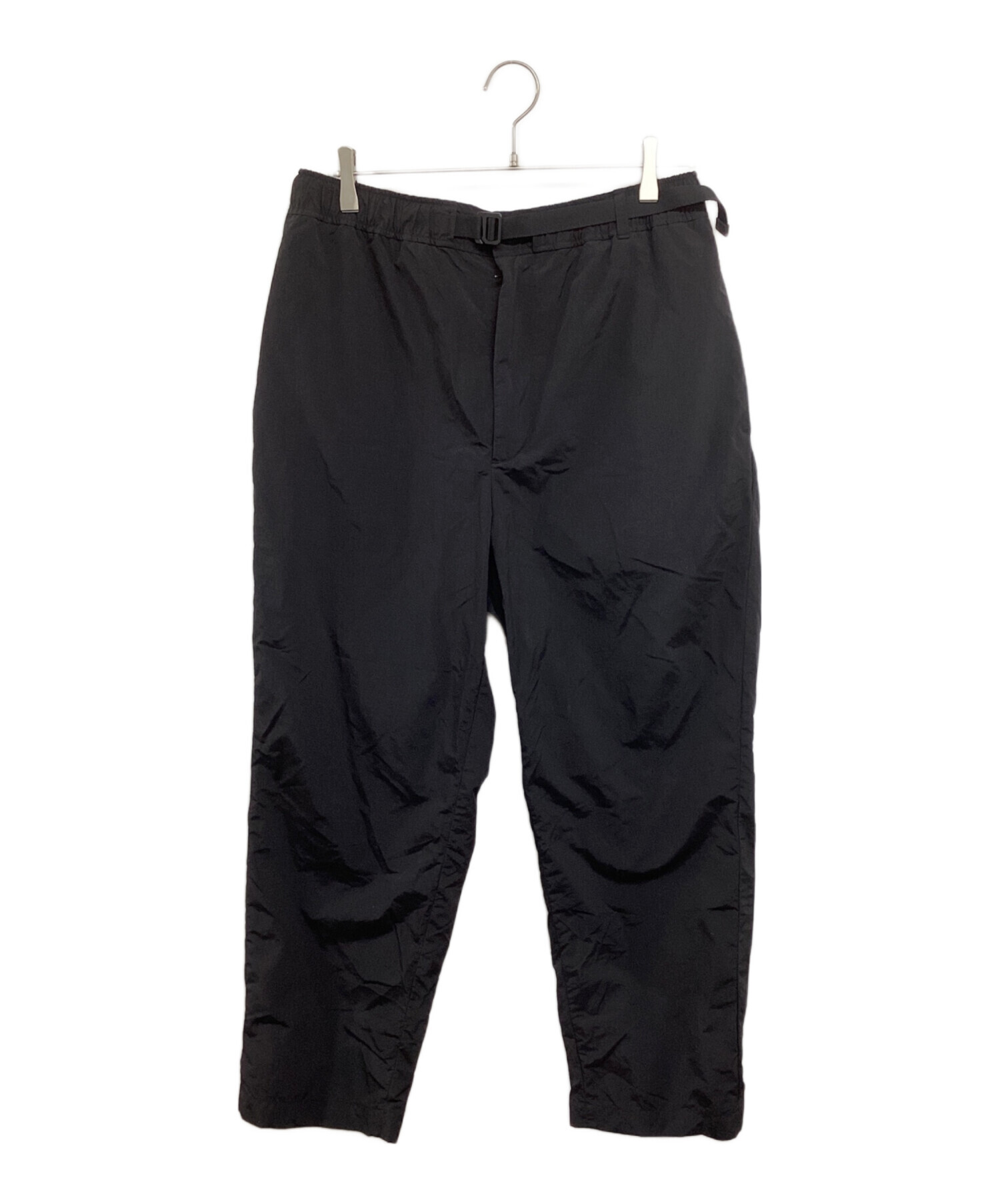 everyone nylon belted easy pants (NAVY)