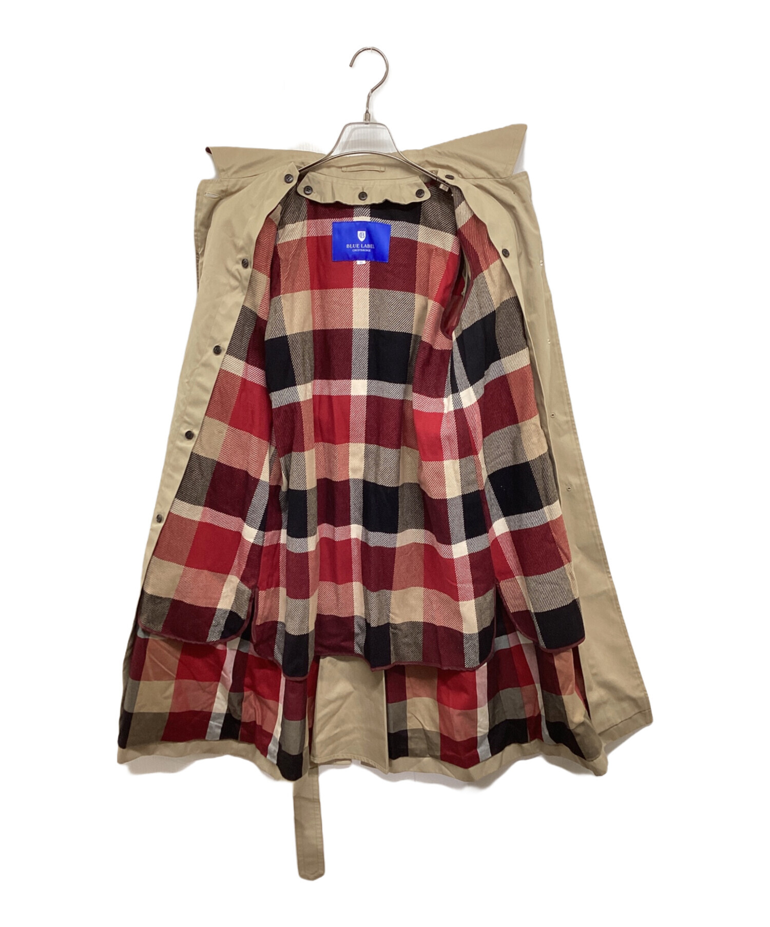 美品 ブルーレーベルクレストブリッジ トレンチコート チェック 38 ライナー 中古・古着通販】BLUE LABEL CRESTBRIDGE (ブルーレーベルクレスト