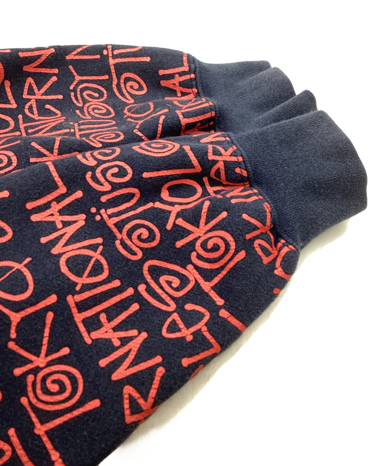 中古・古着通販】stussy (ステューシー) 総柄ジップパーカー レッド