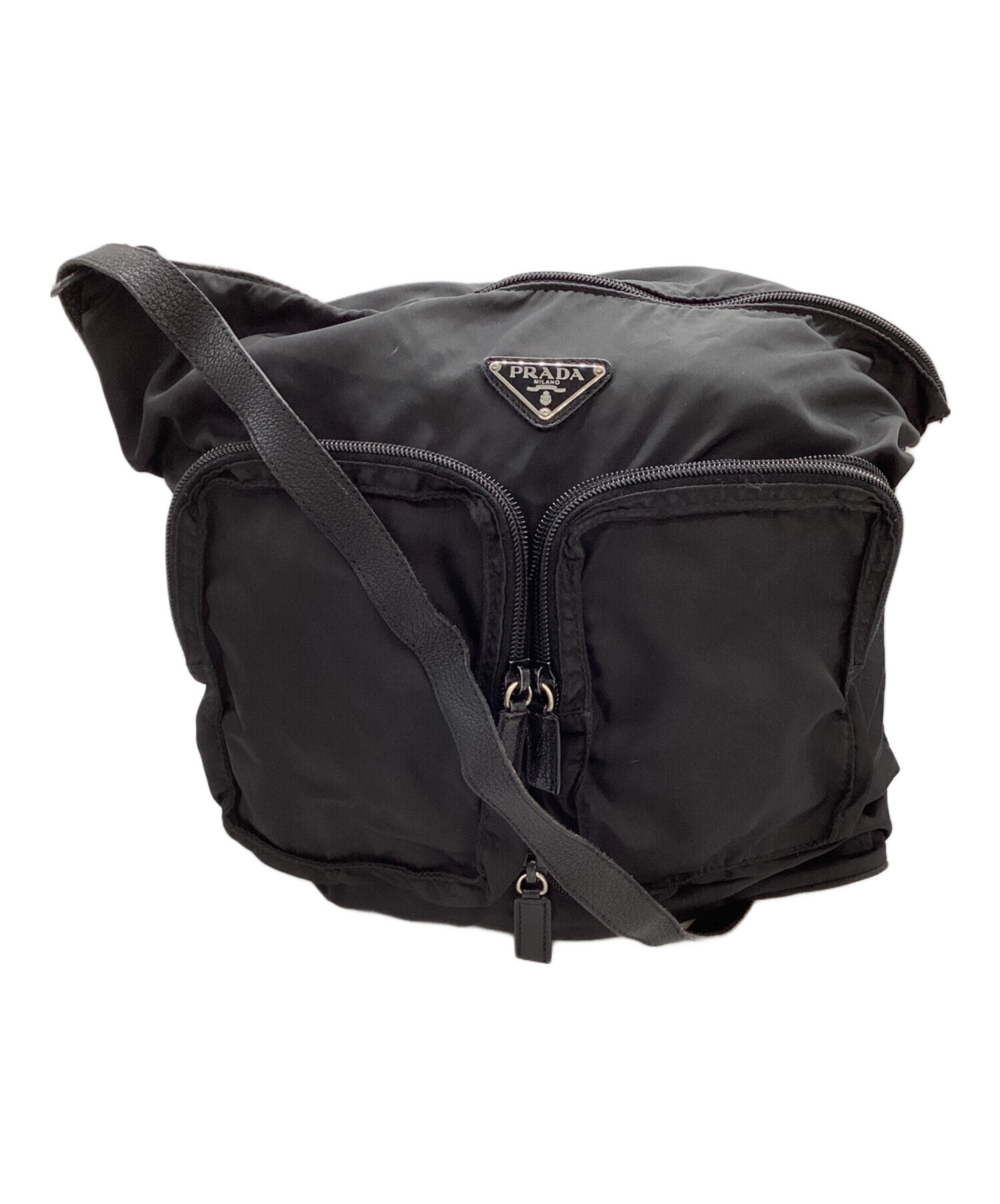 中古・古着通販】PRADA (プラダ) ショルダーバッグ 31/37 ブラック 