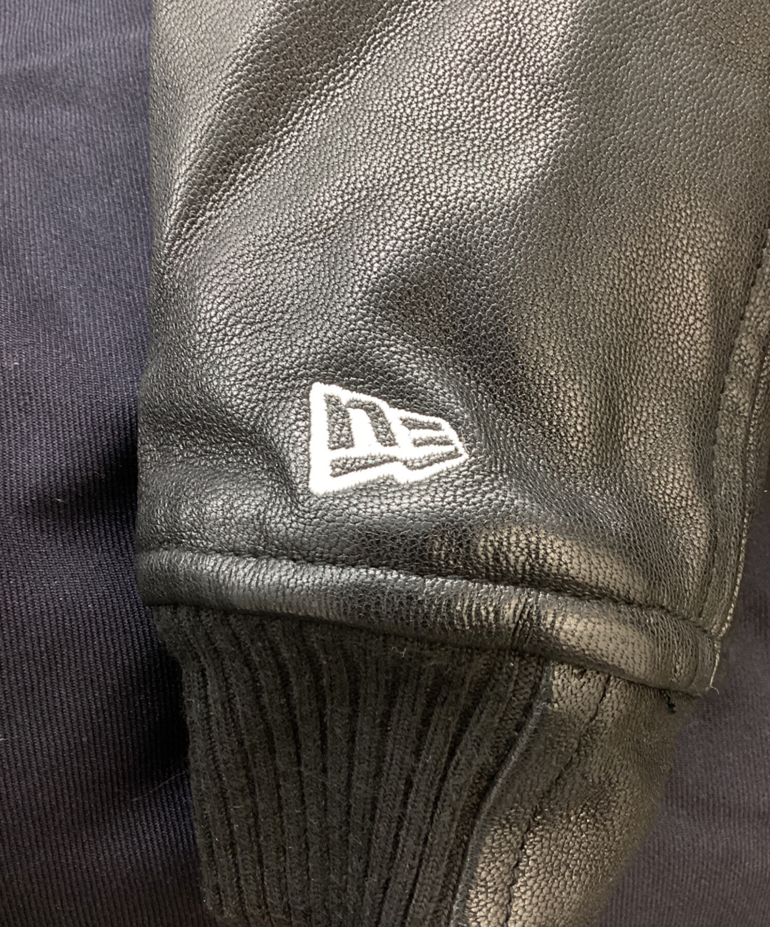 希少 美品 Lサイズ ヨウジヤマモト NEW ERA 袖ラムレザー スタジャン 中古・古着通販】YOHJI YAMAMOTO (ヨウジヤマモト) New Era