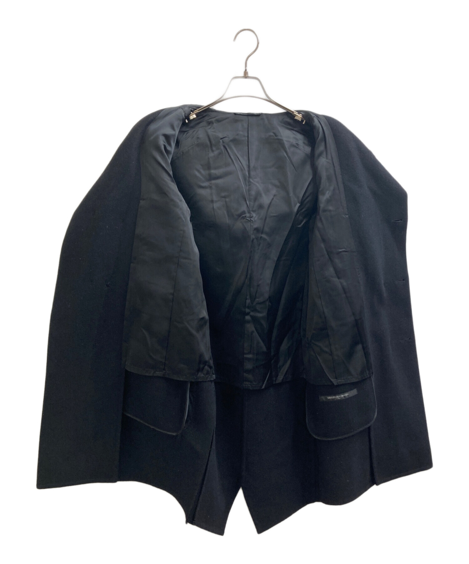 カズユキクマガイ アタッチメント　フーデッドコート（カシミヤ混） ATTACHMENT アタッチメント カシミヤ混 Wフェイス ビーバー フーデッド