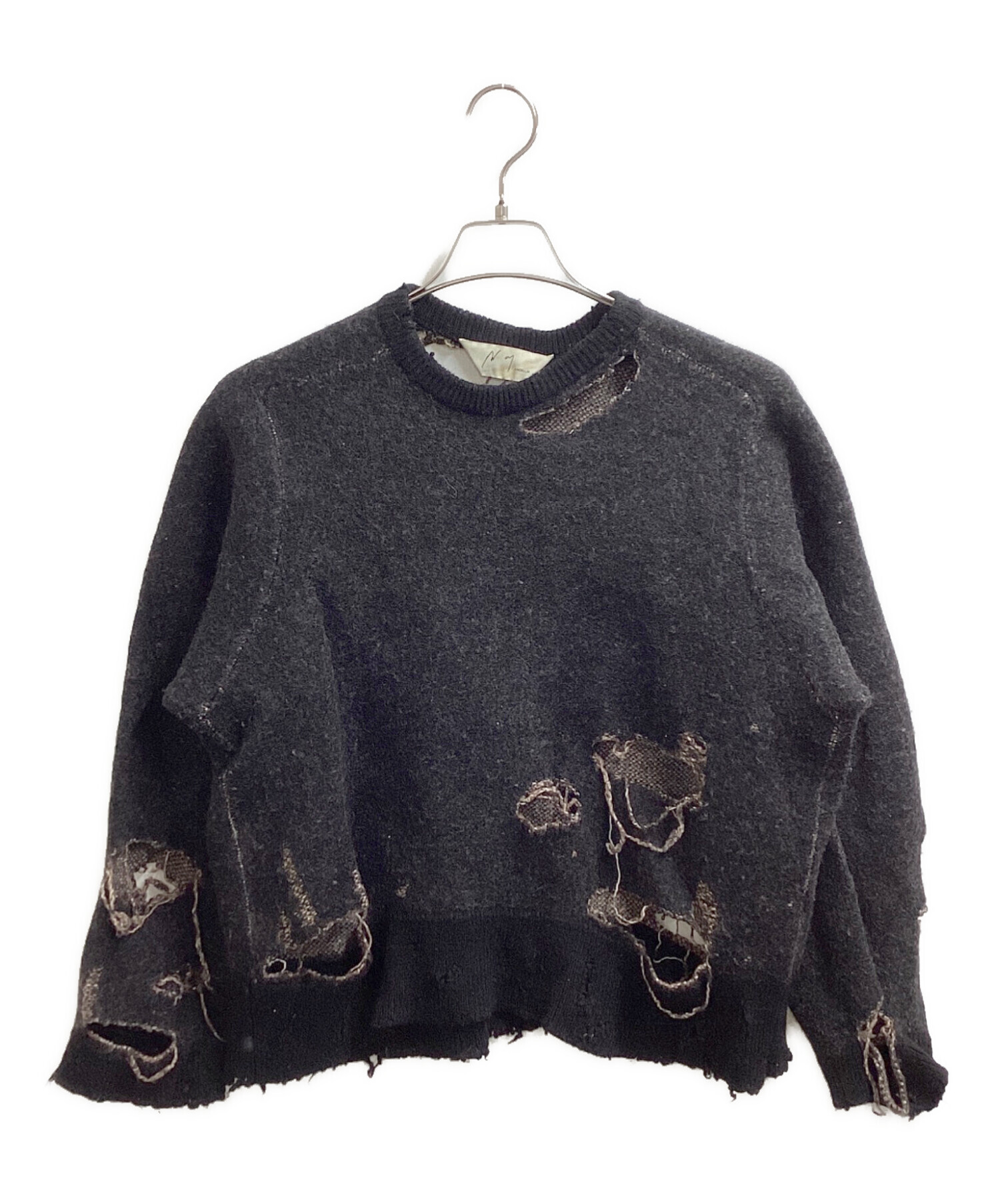 中古・古着通販】ANCELLM (アンセルム) DAMAGE KNIT / ダメージニット