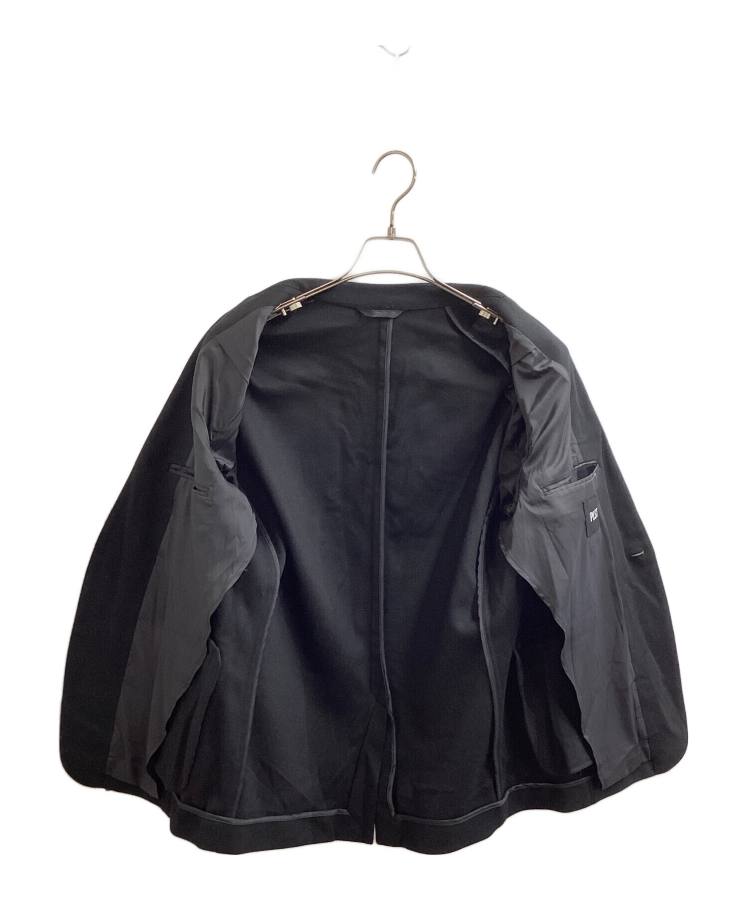 【未使用に近い】PLST　プラステ　セットアップ　ノーカラー　ブラック　Mサイズ プラステ】スーツ セットアップ ノーカラージャケット パンツ 黒