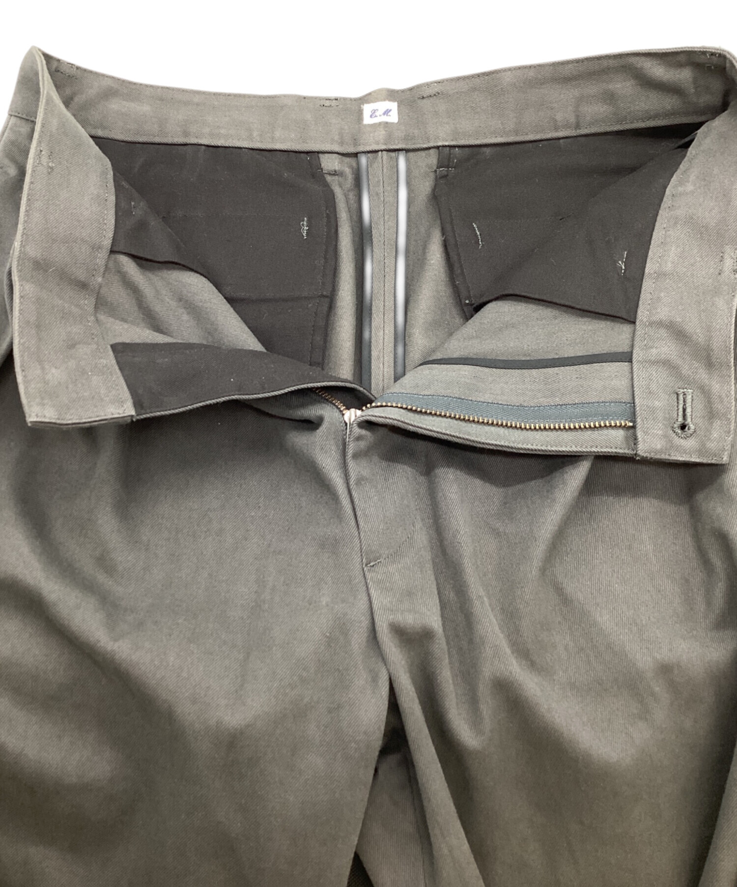 Ets.MATERIAUX / ストレートパンツ/3/コットン/ベージュ/無地/21-030-300-2607-1-0 中古・古着通販】Ets MATERIAUX (マテリオ) ハイ ツイスト チノ パンツ