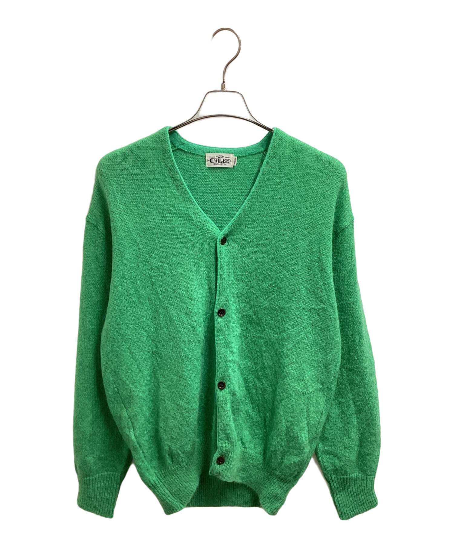 SALE中！！　CALEE カーディガン　グリーン　XL 中古・古着通販】CALEE (キャリー) 7 GAUGE MOHAIR CARDIGAN / 7ゲージ