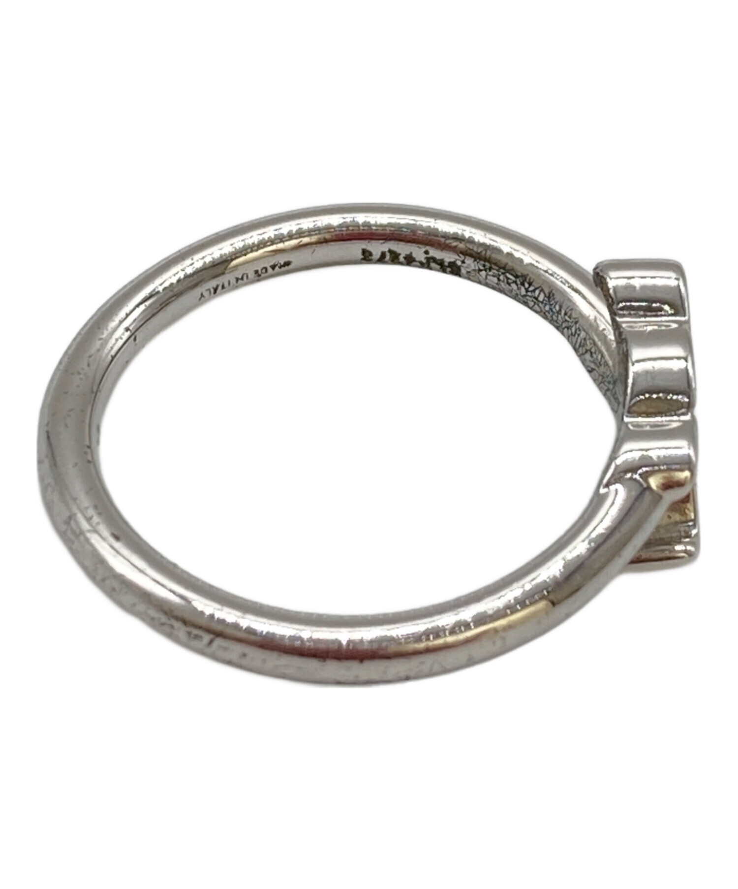 CELINE セリーヌ トリオンフ スカーフリング シルバーカラー アクセサリー 中古・古着通販】CELINE (セリーヌ) トリオンフ アシンメトリック