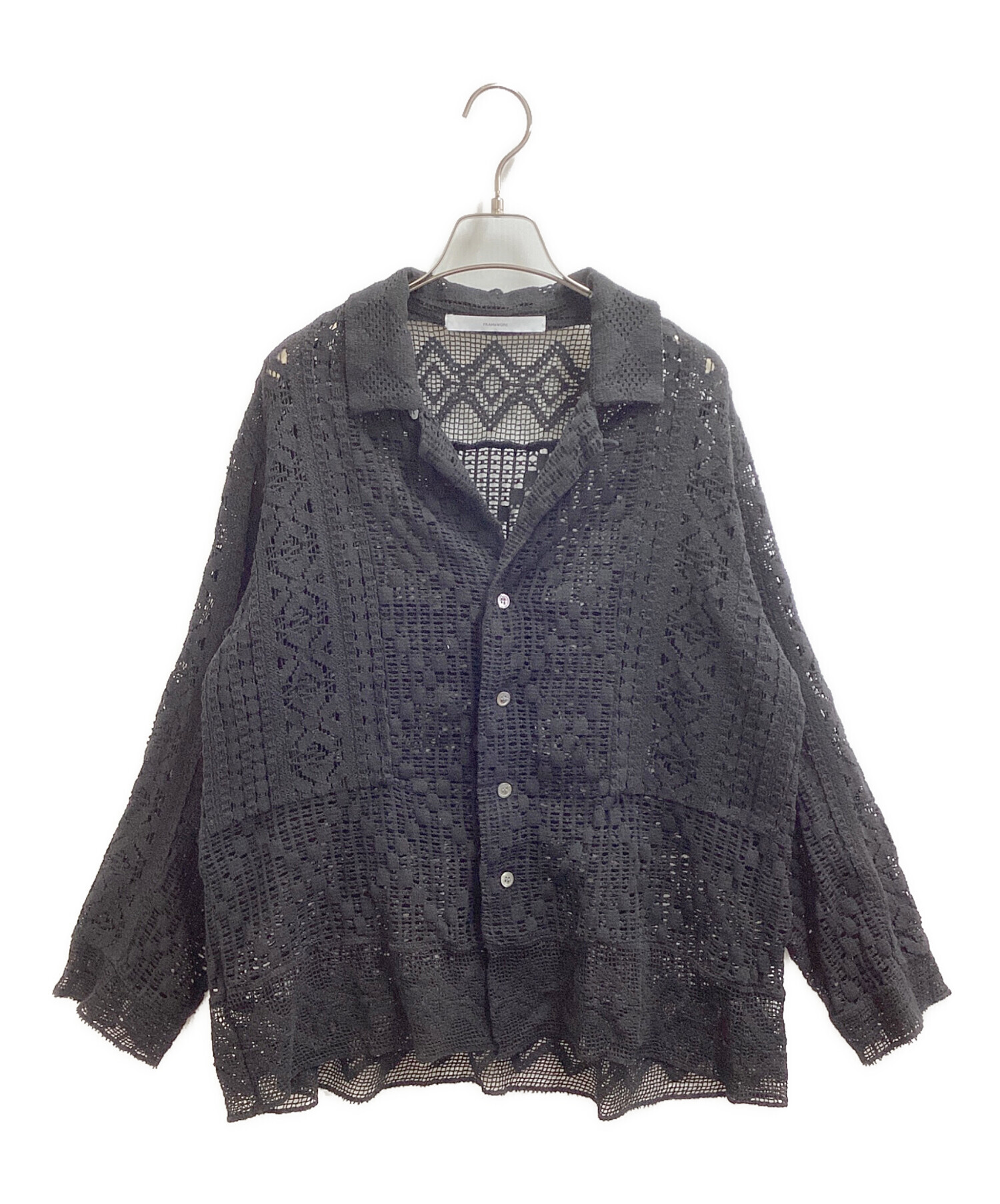 フレームワーク☆アンティークレースオープンカラーシャツ - メルカリ