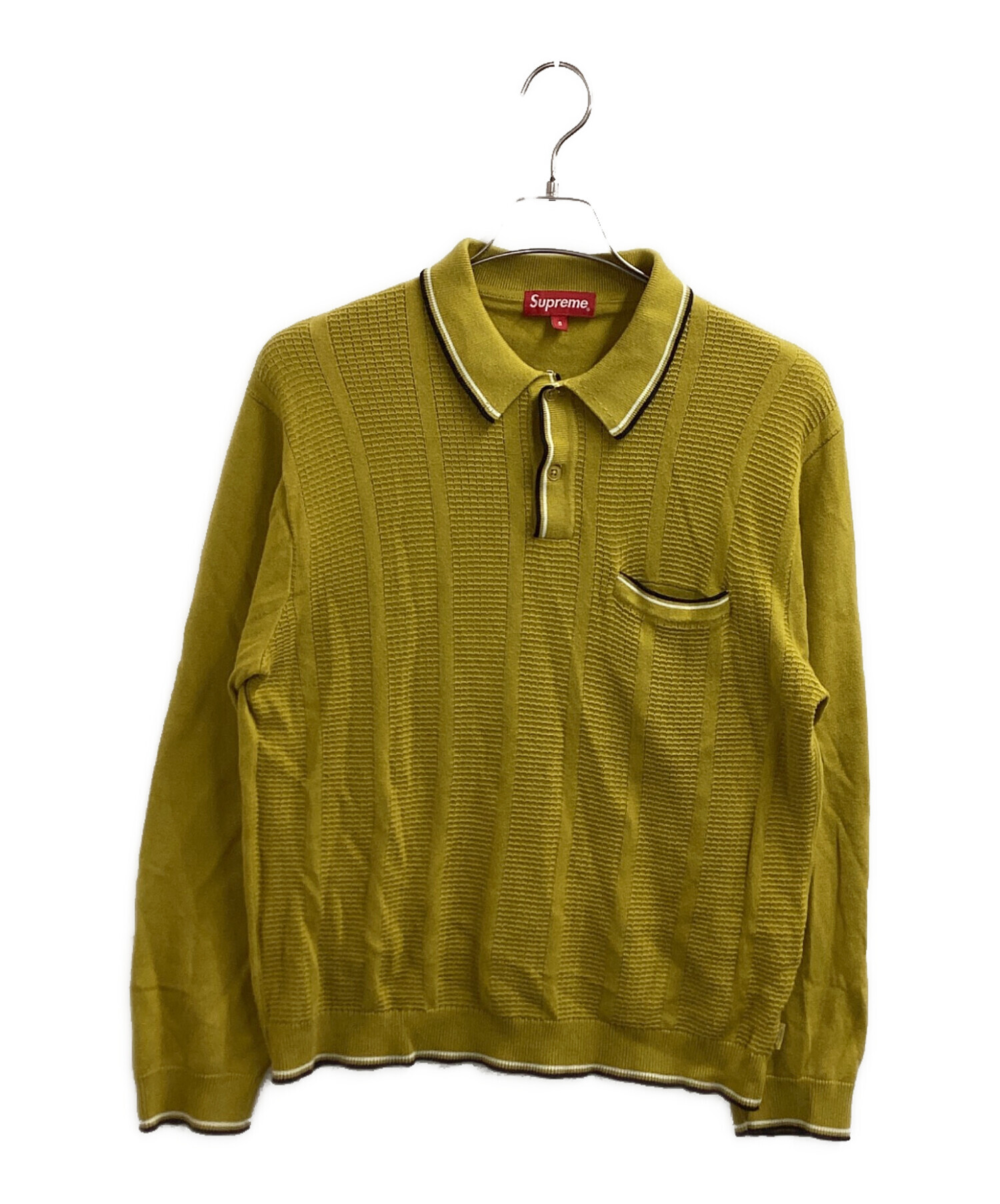 中古・古着通販】SUPREME (シュプリーム) STRIPE RIB L/S KNIT POLO