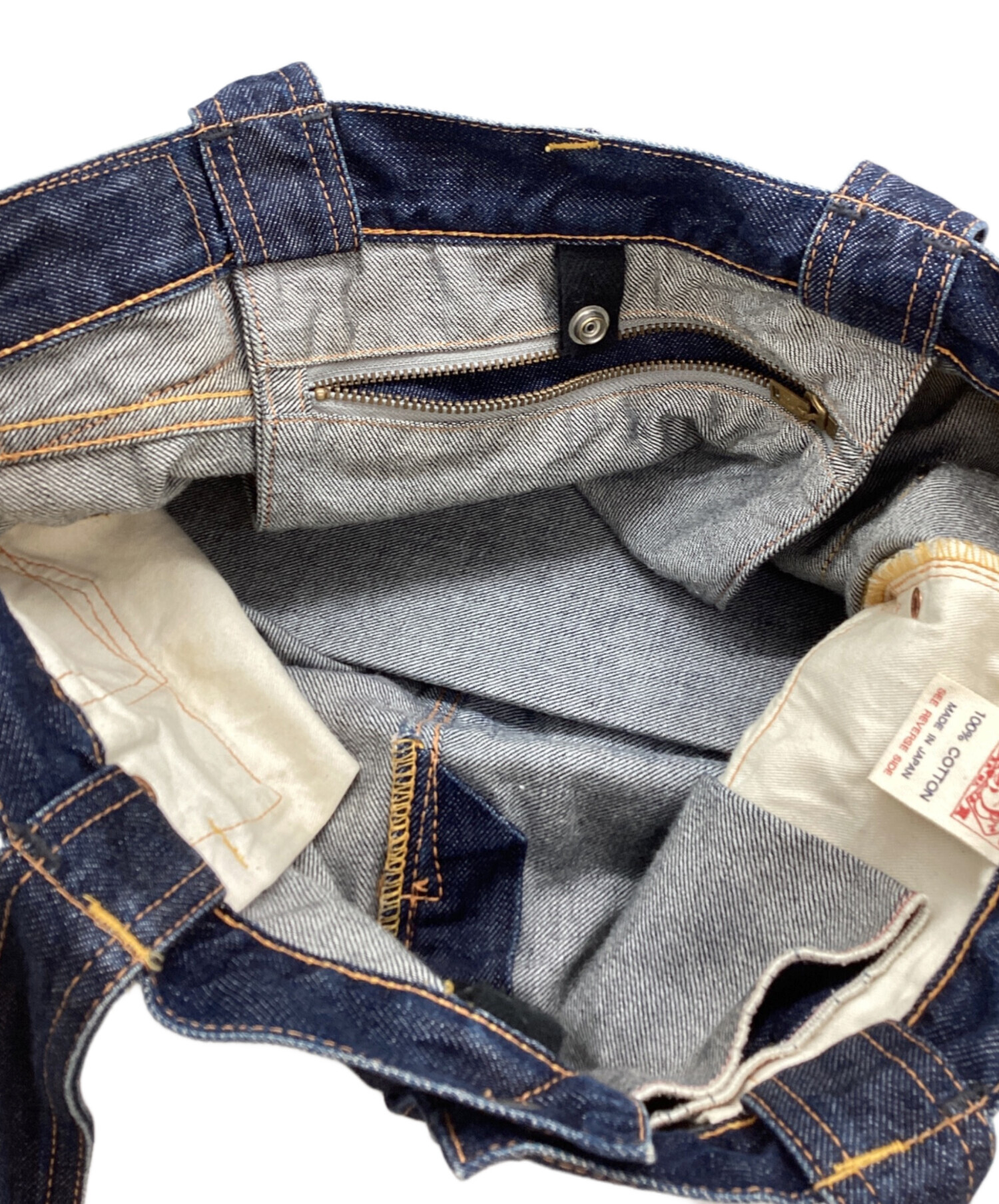 EVISU デニムトートバッグ　ハンドバッグ　迷彩カモメ　赤耳　エビス EVISU デニムトートバッグ ハンドバッグ 迷彩カモメ 赤耳 エビス EVISU