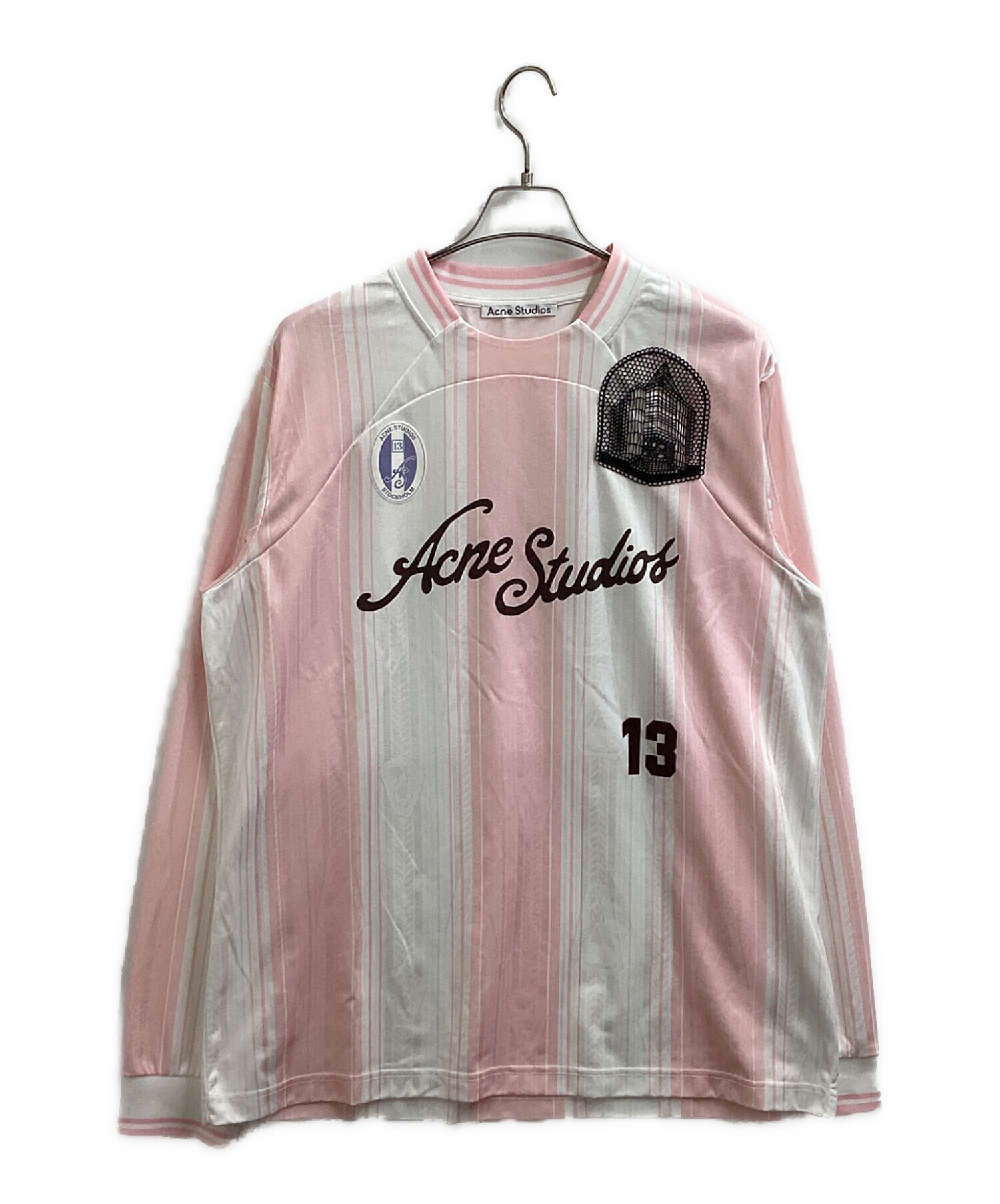 AcneStudiosアクネストュディオズロゴロングTシャツホワイト ロンt