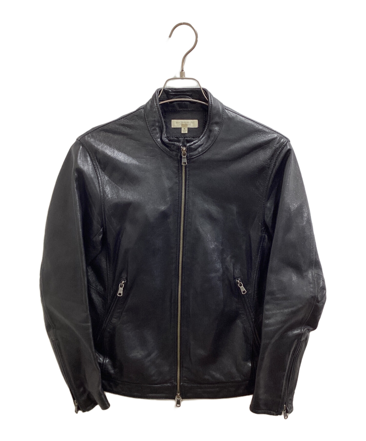 BEAUTY&YOUTH レザージャケット シングルライダース サイズS 黒