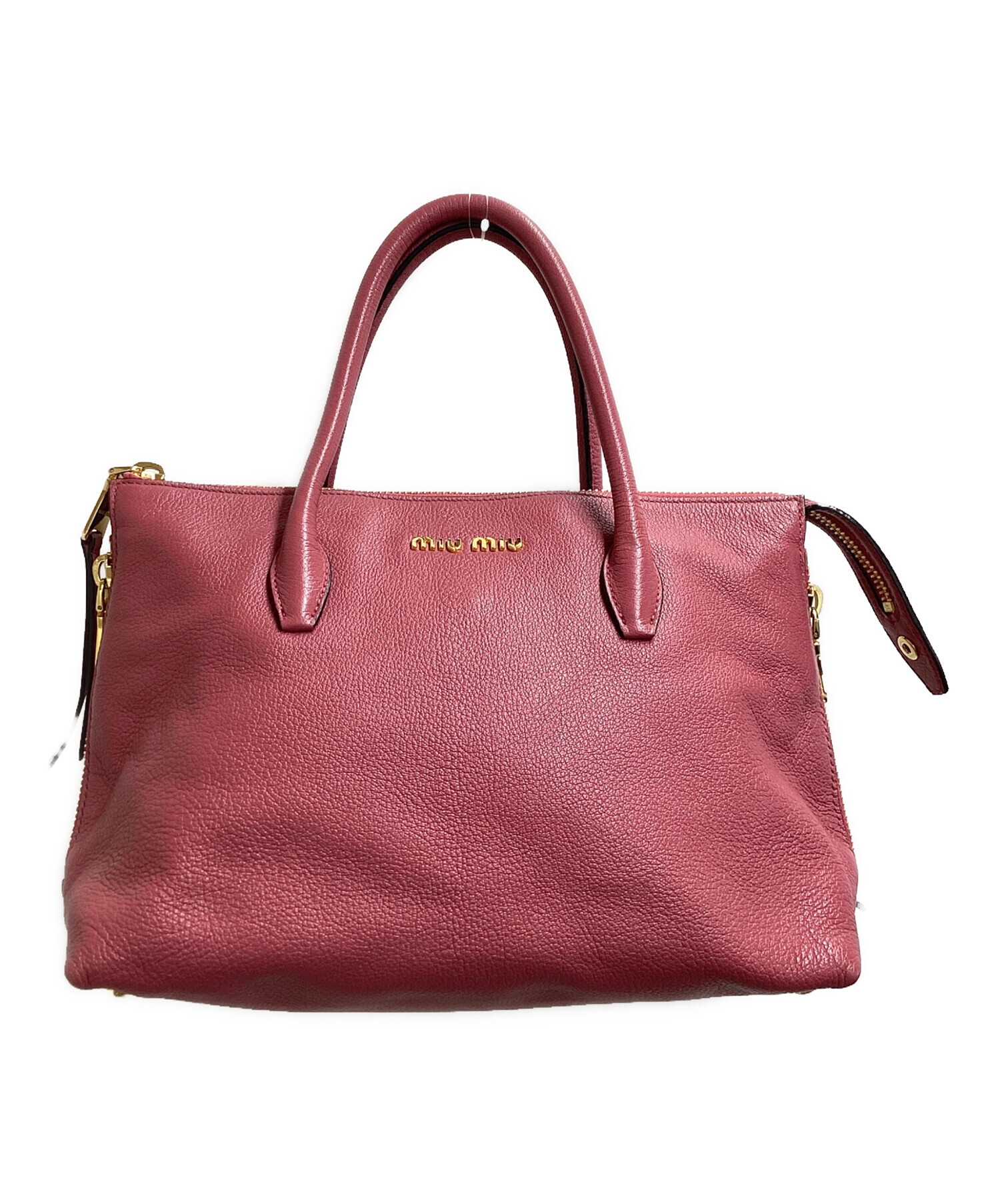 美品 ミュウミュウ MADRAS 2WAY ショルダーバッグ RN1016 ミュウ ミュウ Miu Miu MADRAS マドラス 2WAY ハンドバッグ バッグ