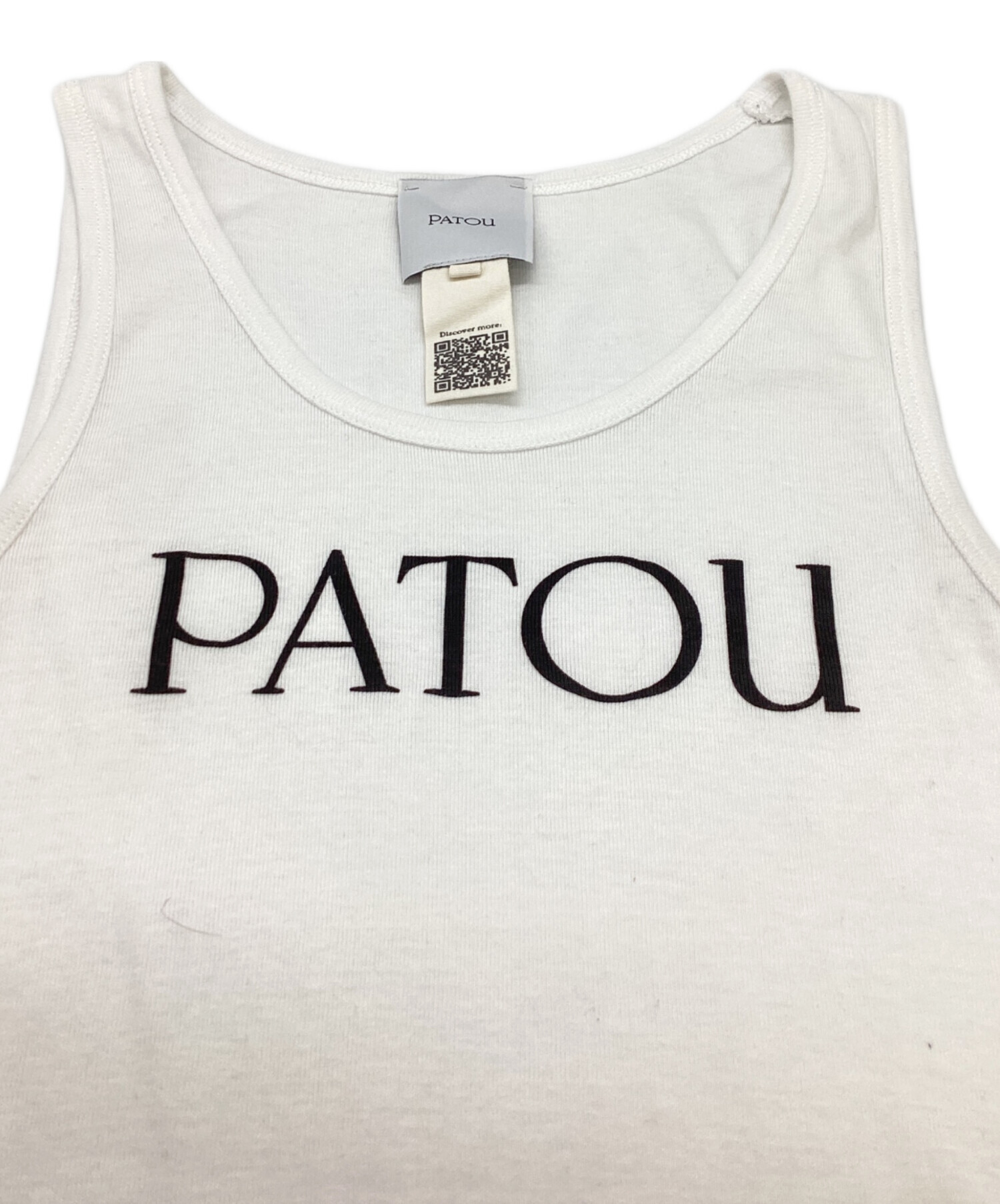 中古・古着通販】patou (パトゥ) ロゴプリントノースリーブカットソー