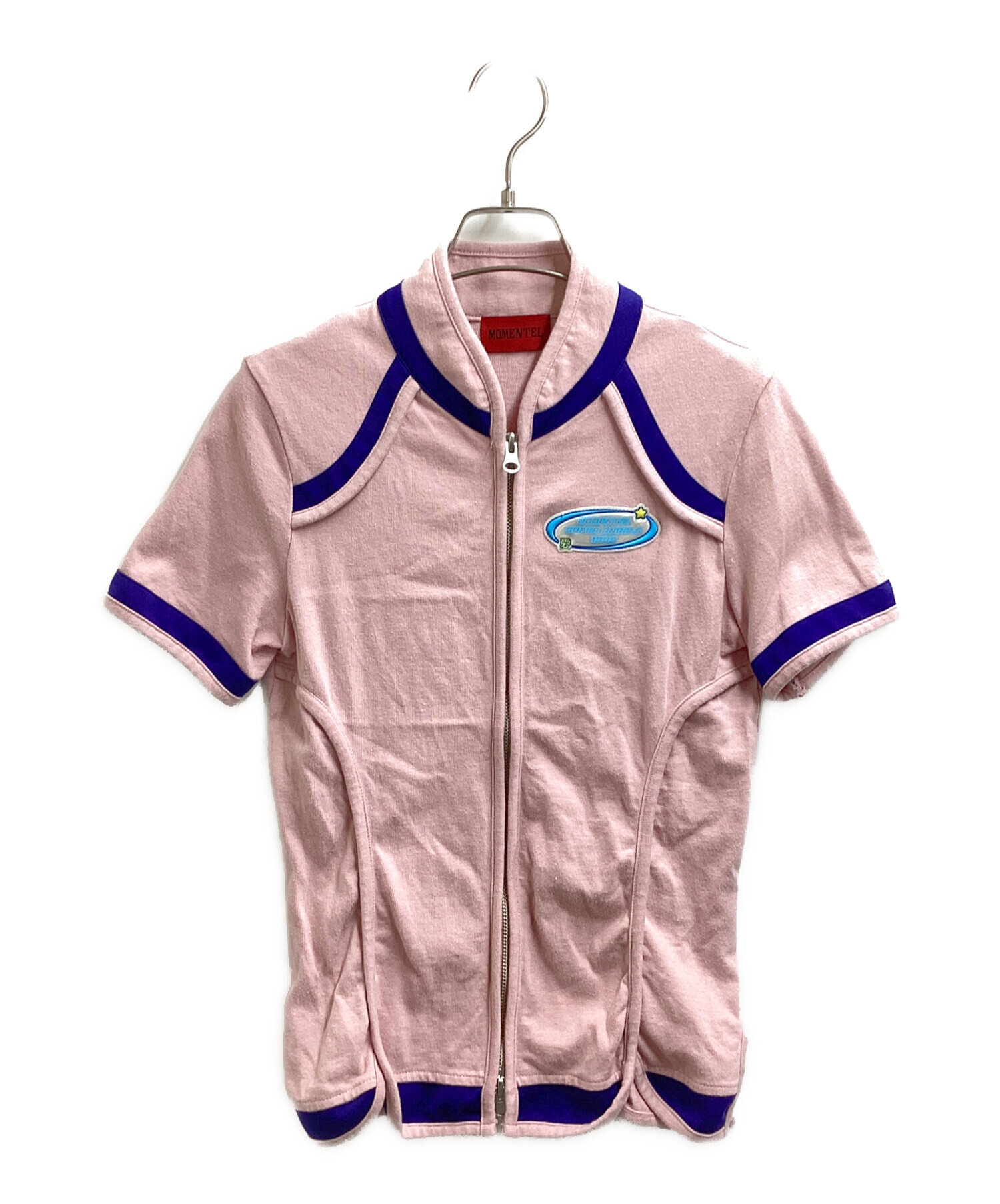 中古・古着通販】MOMENTEL (モーメンタル) pink navy short sleeve 中古・古着通販】MOMENTEL (モーメンタル) pink navy short sleeve