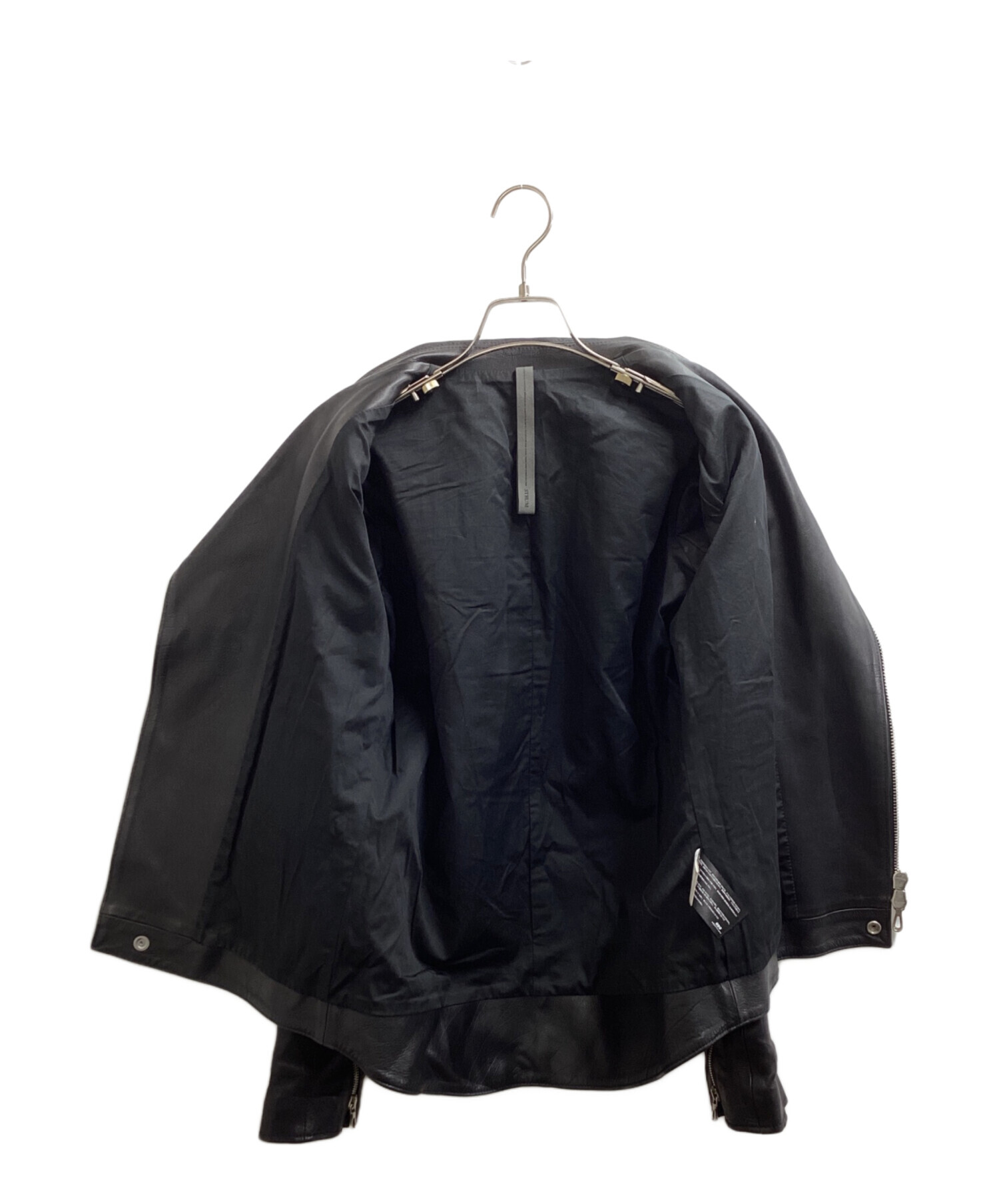 中古・古着通販】STRUM (ストラム) OIL CALF LEATHER W-ZIPPER RIDERS 