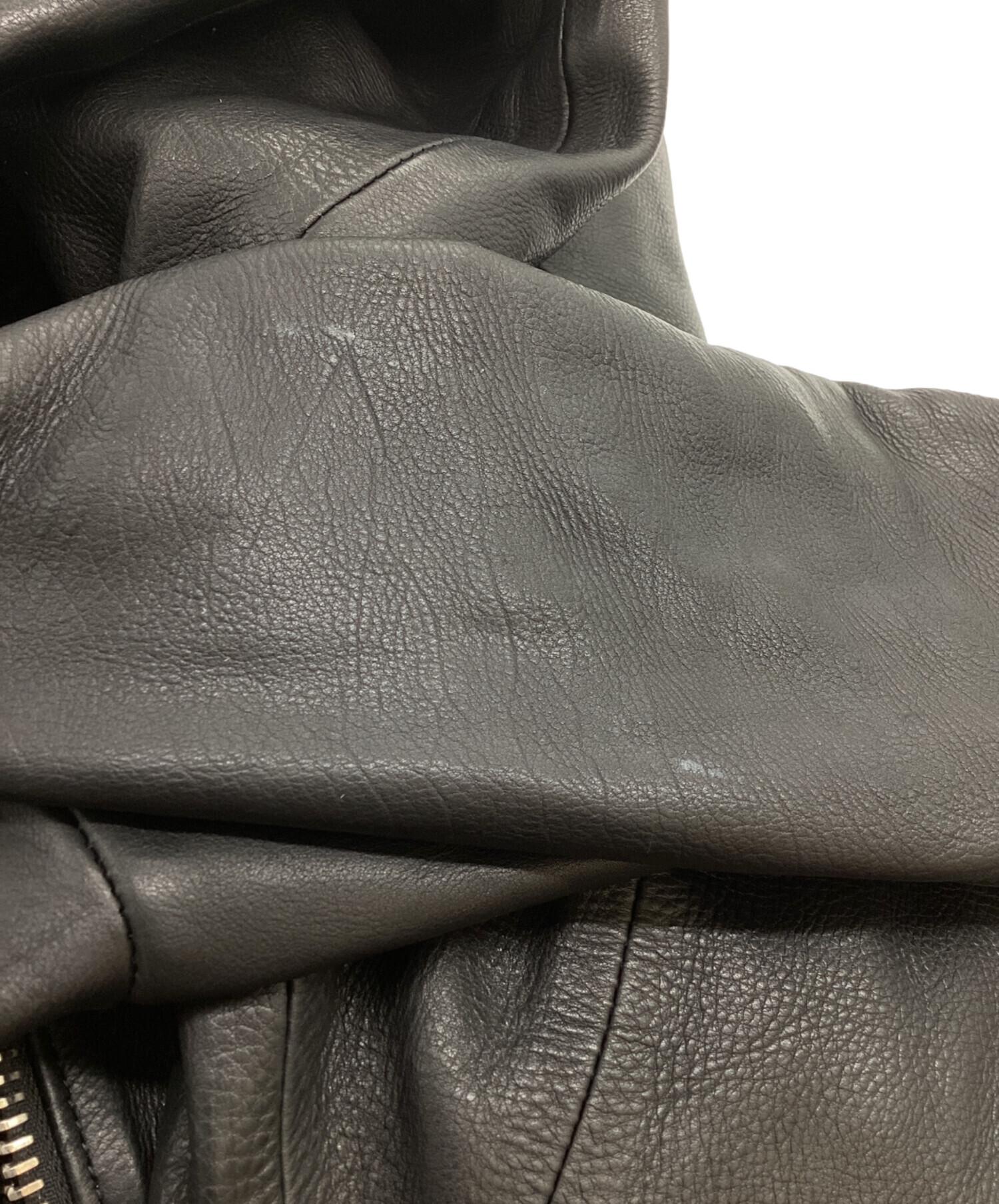 中古・古着通販】STRUM (ストラム) OIL CALF LEATHER W-ZIPPER RIDERS
