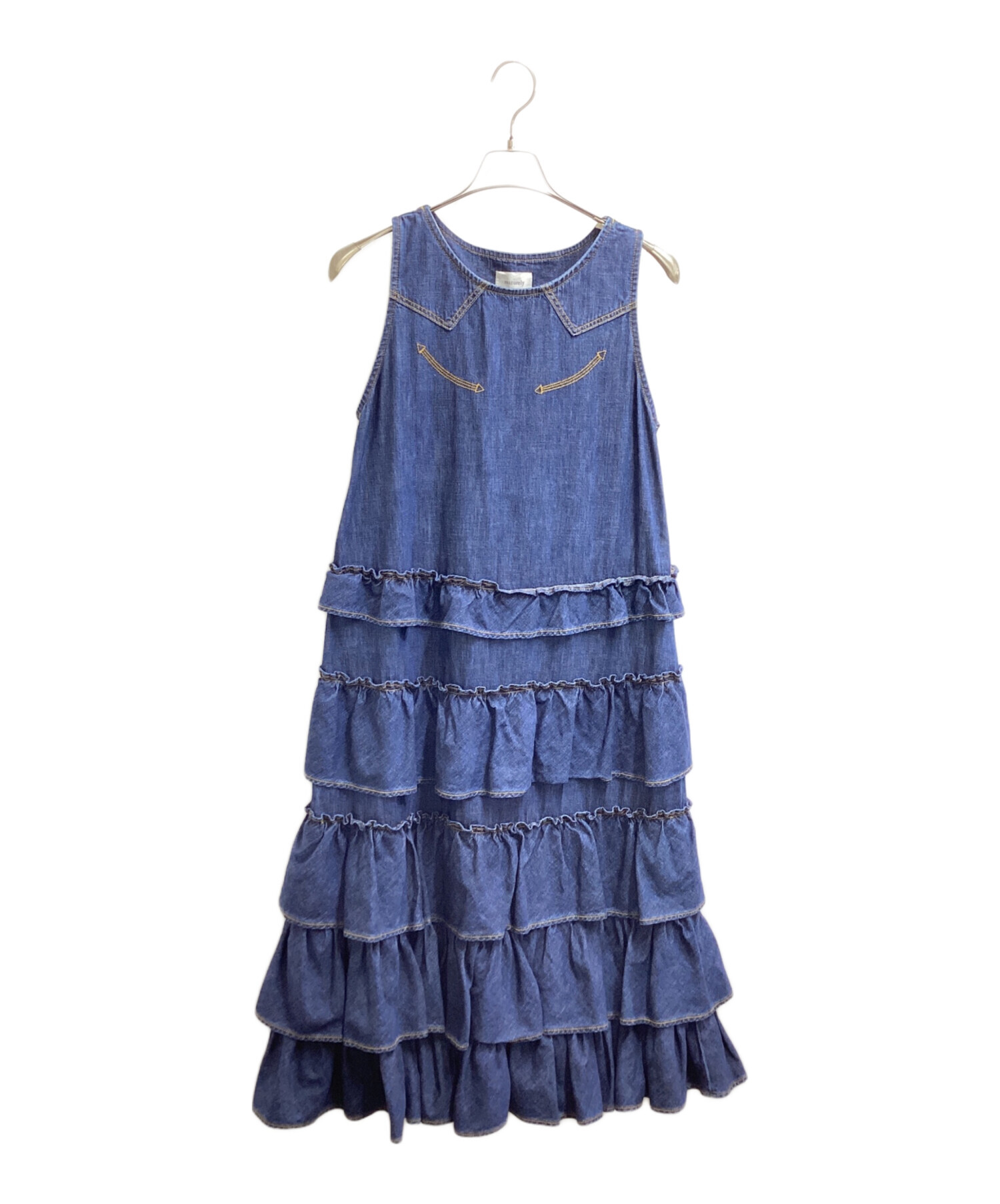 マチュアリー　デニムジャガードウエスタンドレス 中古・古着通販】maturely (マチュアリー) Denim&Jacqard Western