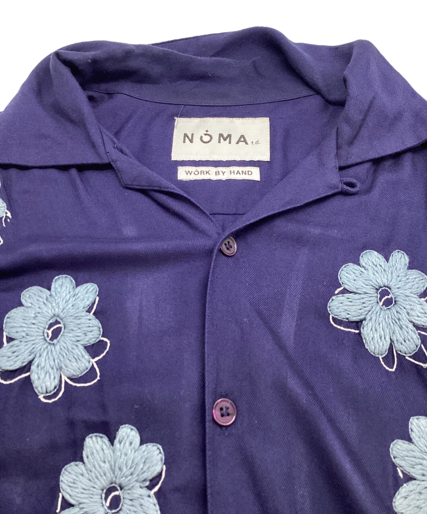 中古・古着通販】NOMA t.d. (ノーマティーディー) 刺繍オープンカラー