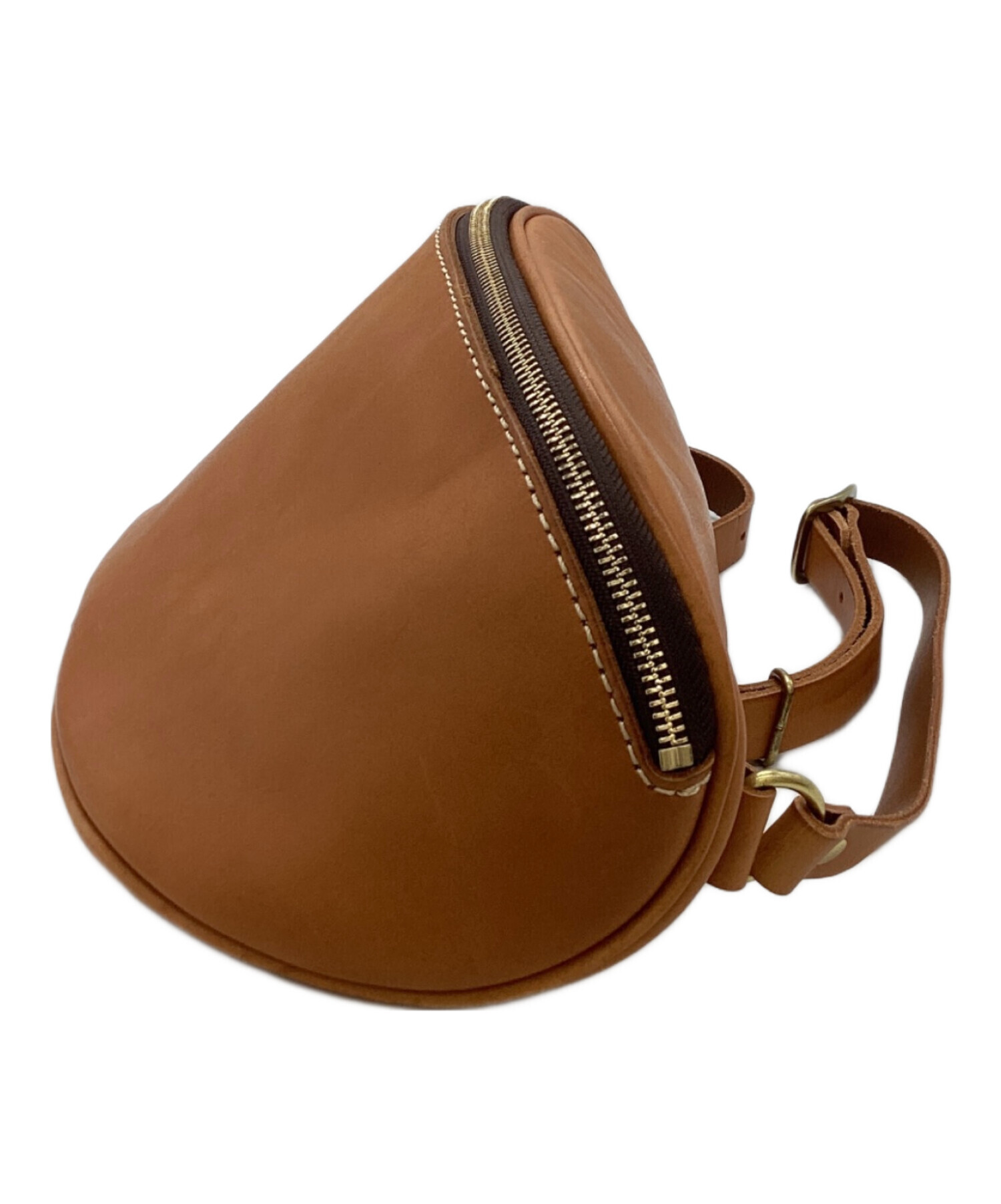 HERZ ブラウンレザーショルダーバッグ