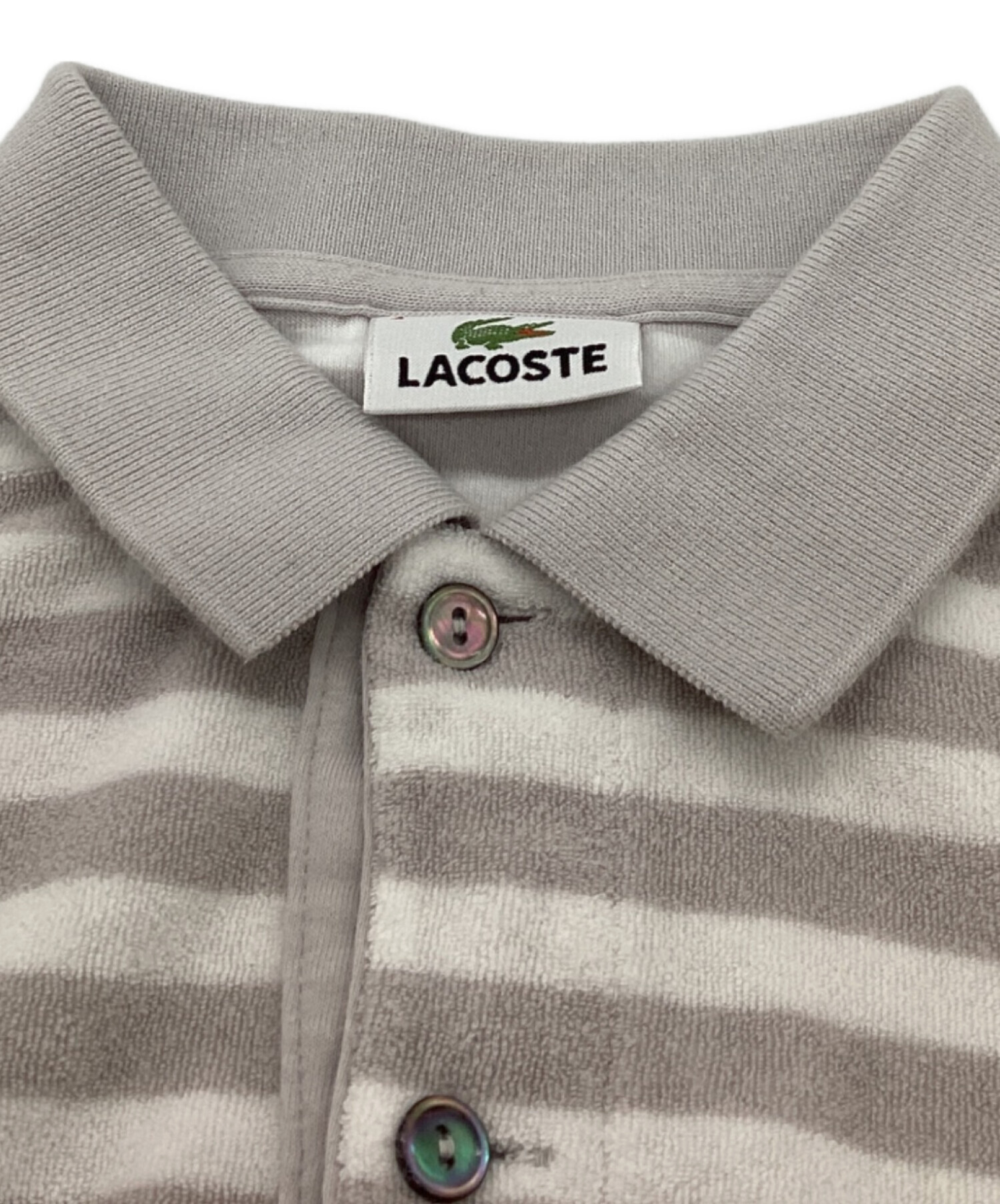 中古・古着通販】LACOSTE (ラコステ) パイルボーダーポロシャツ 