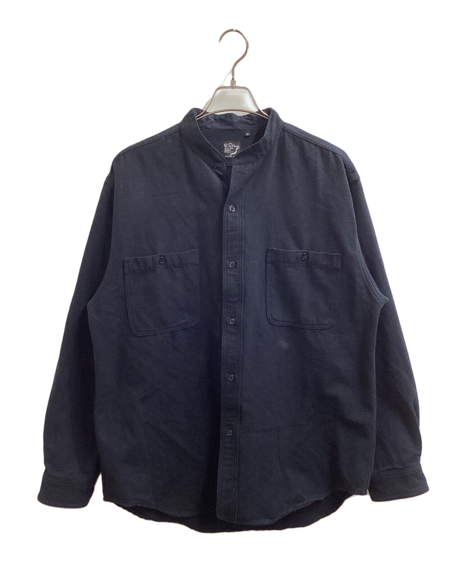 orslow ウールシャツ 中古・古着通販】orSlow (オアスロウ) ノーカラーウールシャツ