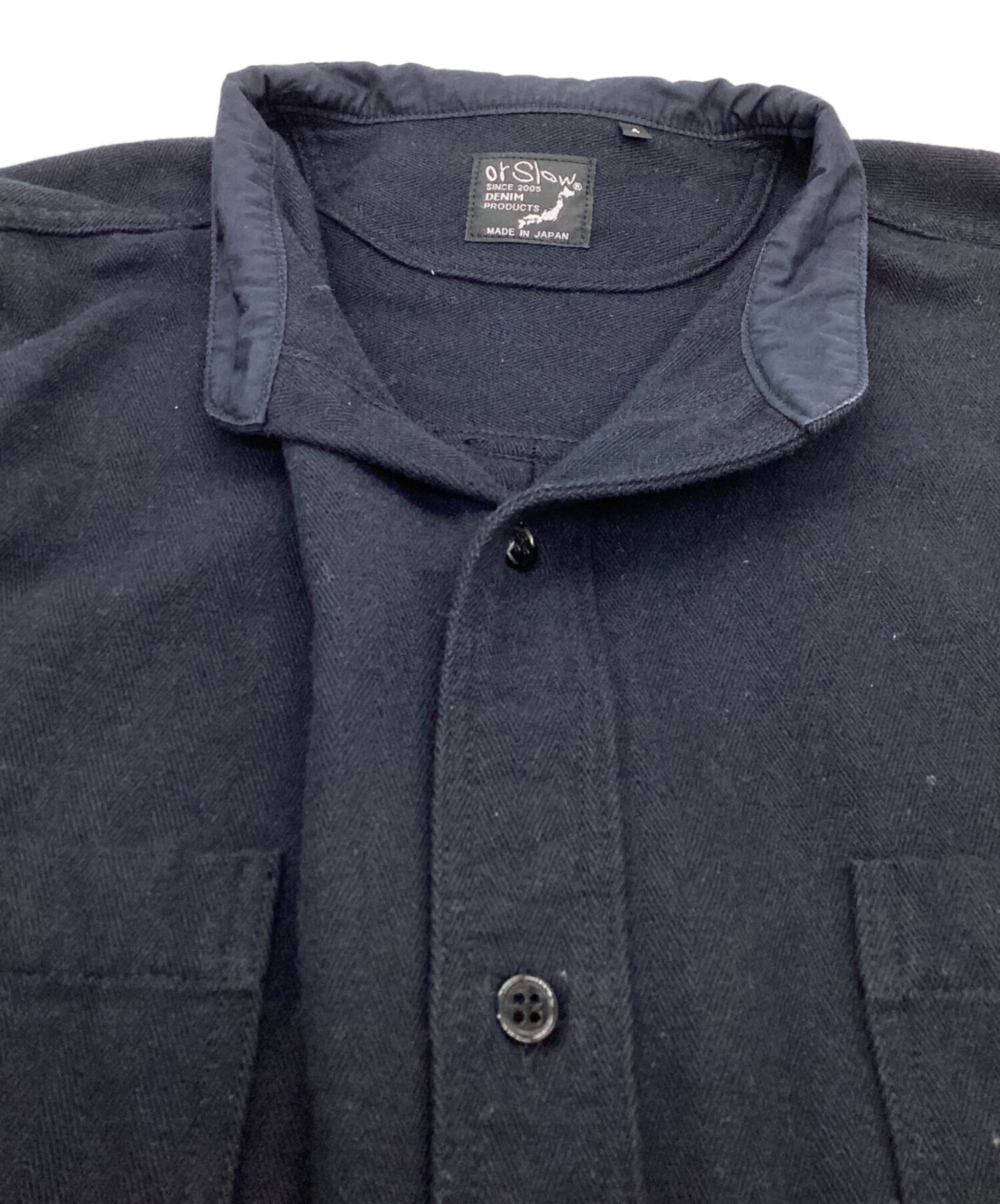 orslow ウールシャツ 中古・古着通販】orSlow (オアスロウ) ノーカラーウールシャツ