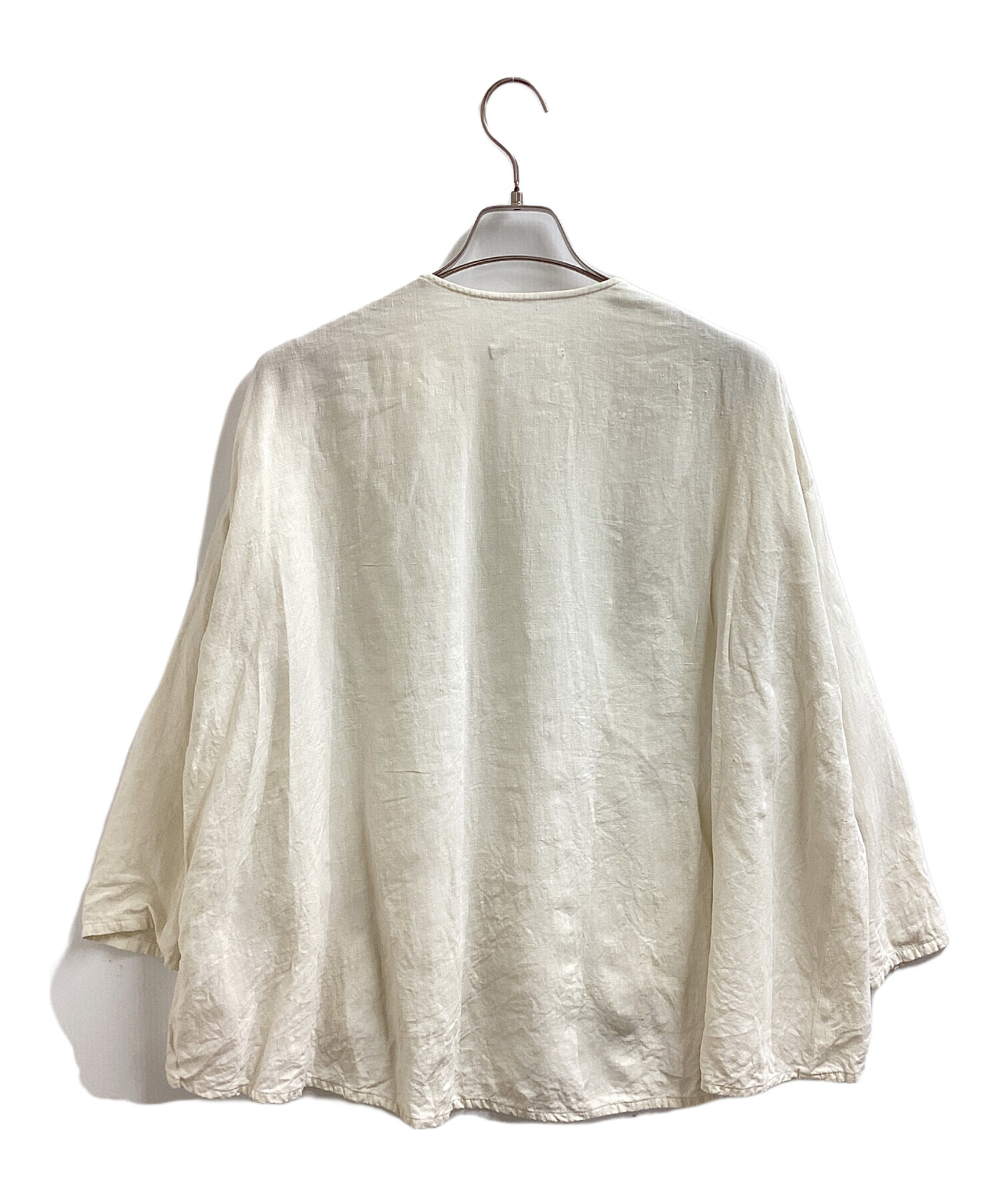 良品 evam eva エヴァムエヴァ linen shirts リネンシャツ E223T013 ベージュ レディース 古着 中古 USED 中古・古着通販】evam eva (エヴァムエヴァ) linen shirts / E223T013