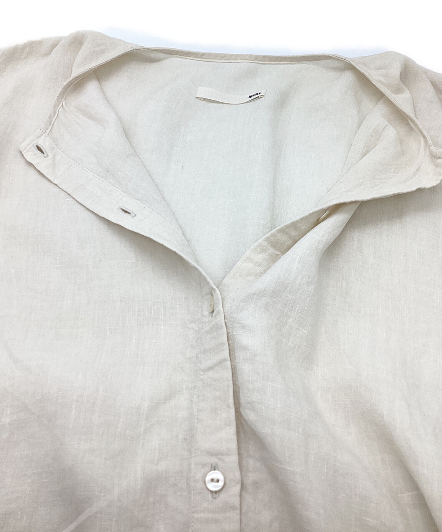 良品 evam eva エヴァムエヴァ linen shirts リネンシャツ E223T013 ベージュ レディース 古着 中古 USED 中古・古着通販】evam eva (エヴァムエヴァ) linen shirts / E223T013