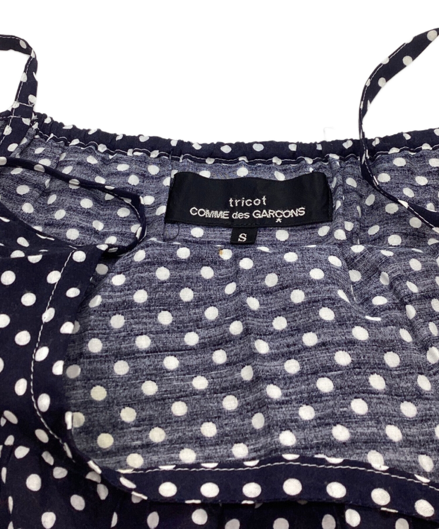 tricot COMME des GARCONS / トリココムデギャルソン | 2010SS | チェック ギャザー キャミソール | S | パープル/ホワイト | レディース tricot COMME des GARCONS (トリコ コムデギャルソン) 古着通販