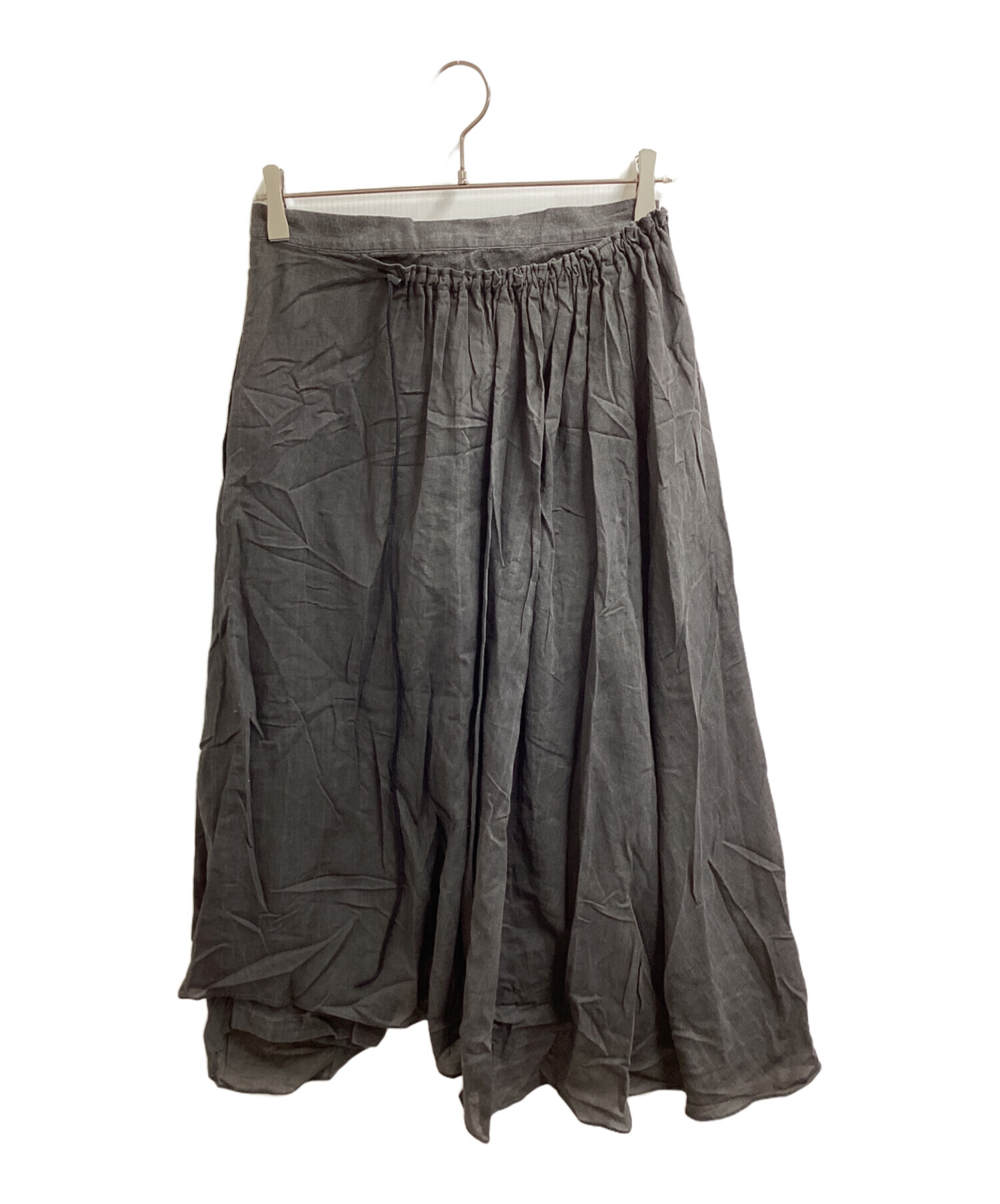 美品 yohji yamamoto +Noir ヨウジヤマモト スカート 1 YOHJI YAMAMOTO +NOIR(ヨウジヤマモトプリュスノアール) ロング