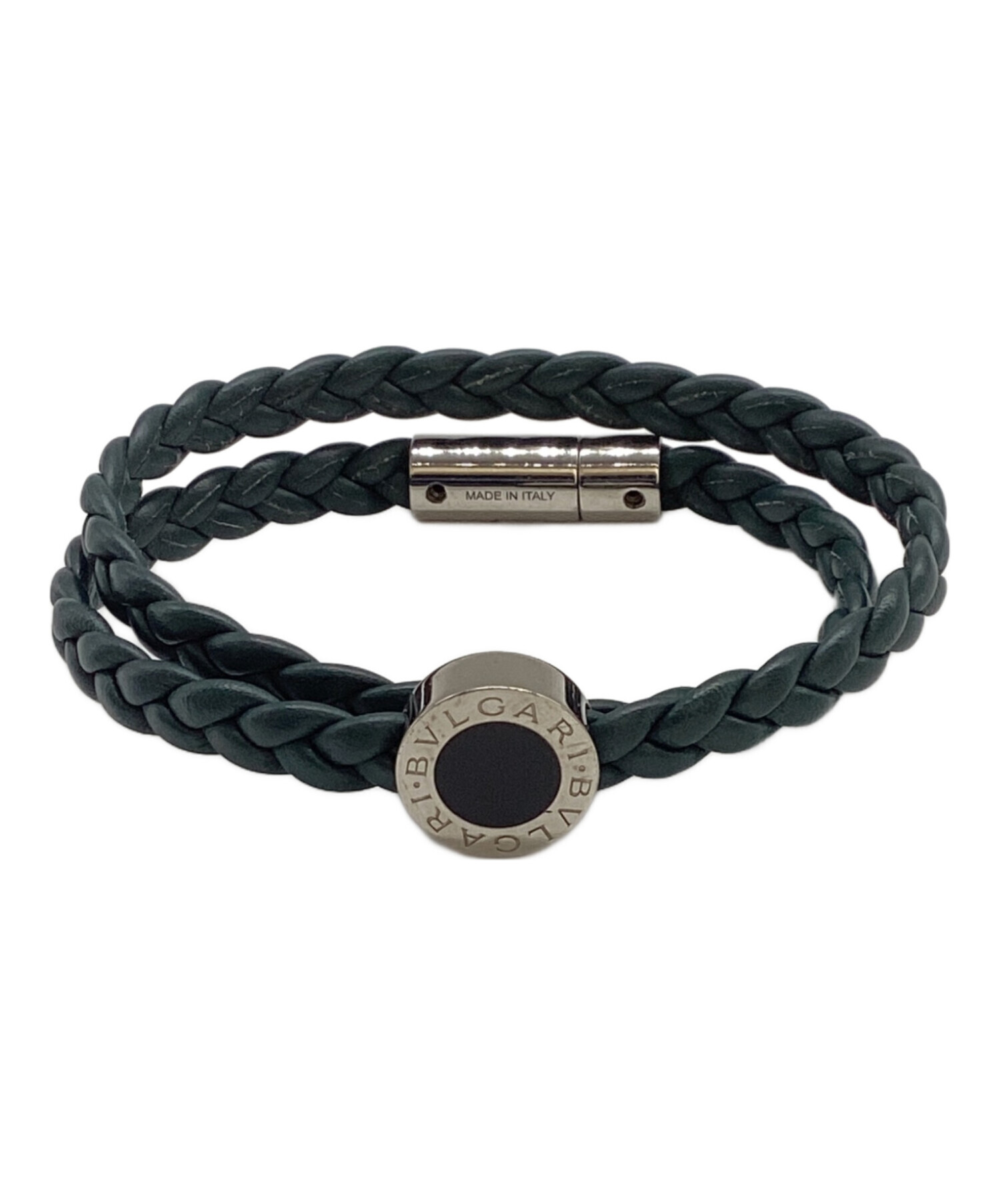 BVLGARI ブルガリ レザー ブレスレット　バングル BVLGARI】ブルガリ『ブルガリブルガリ レザー バングル