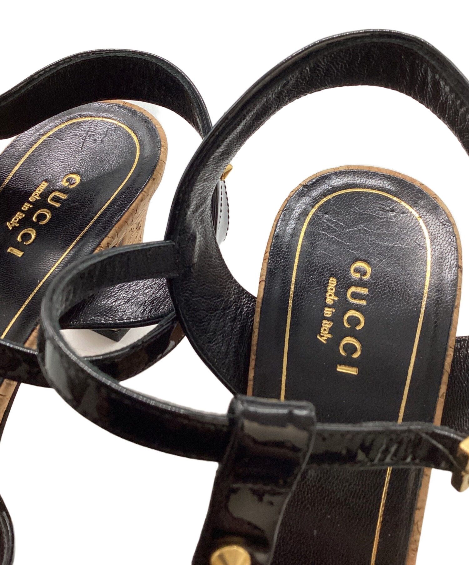 中古・古着通販】GUCCI (グッチ) スタッズTストラップサンダル