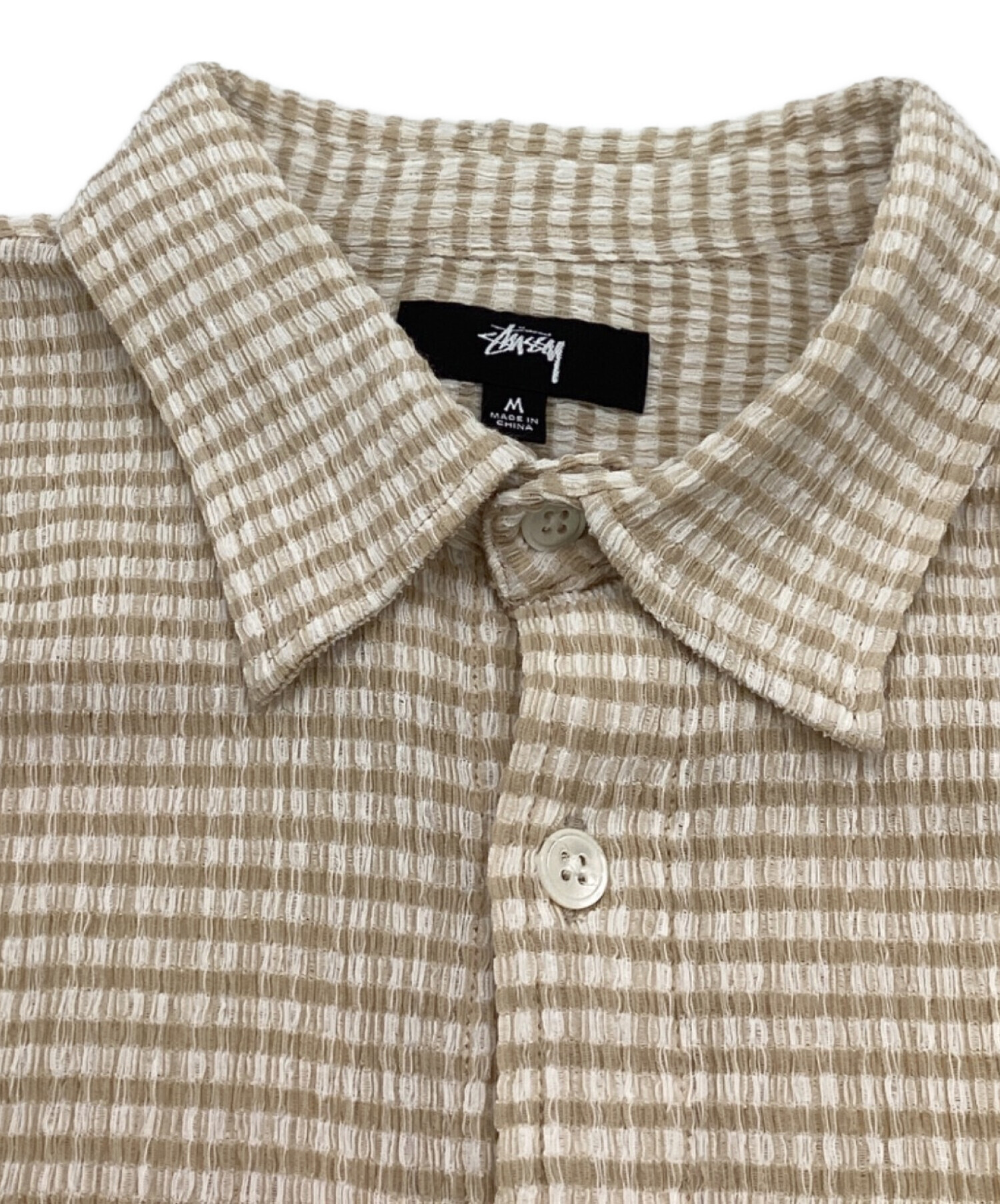 中古・古着通販】stussy (ステューシー) CRINKLED CHECK SS SHIRT