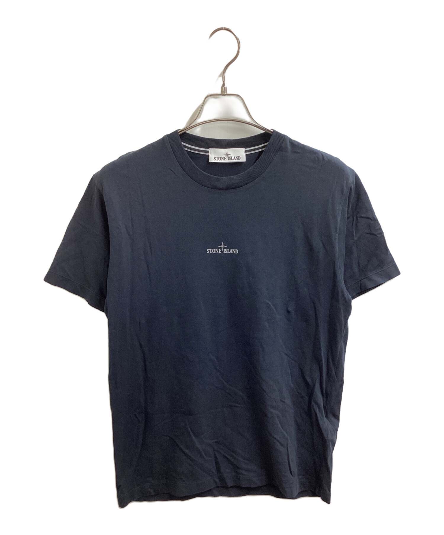 ストーンアイランド　Tシャツ　ネイビー　メンズ 中古・古着通販】STONE ISLAND (ストーンアイランド) Logo-PrintT