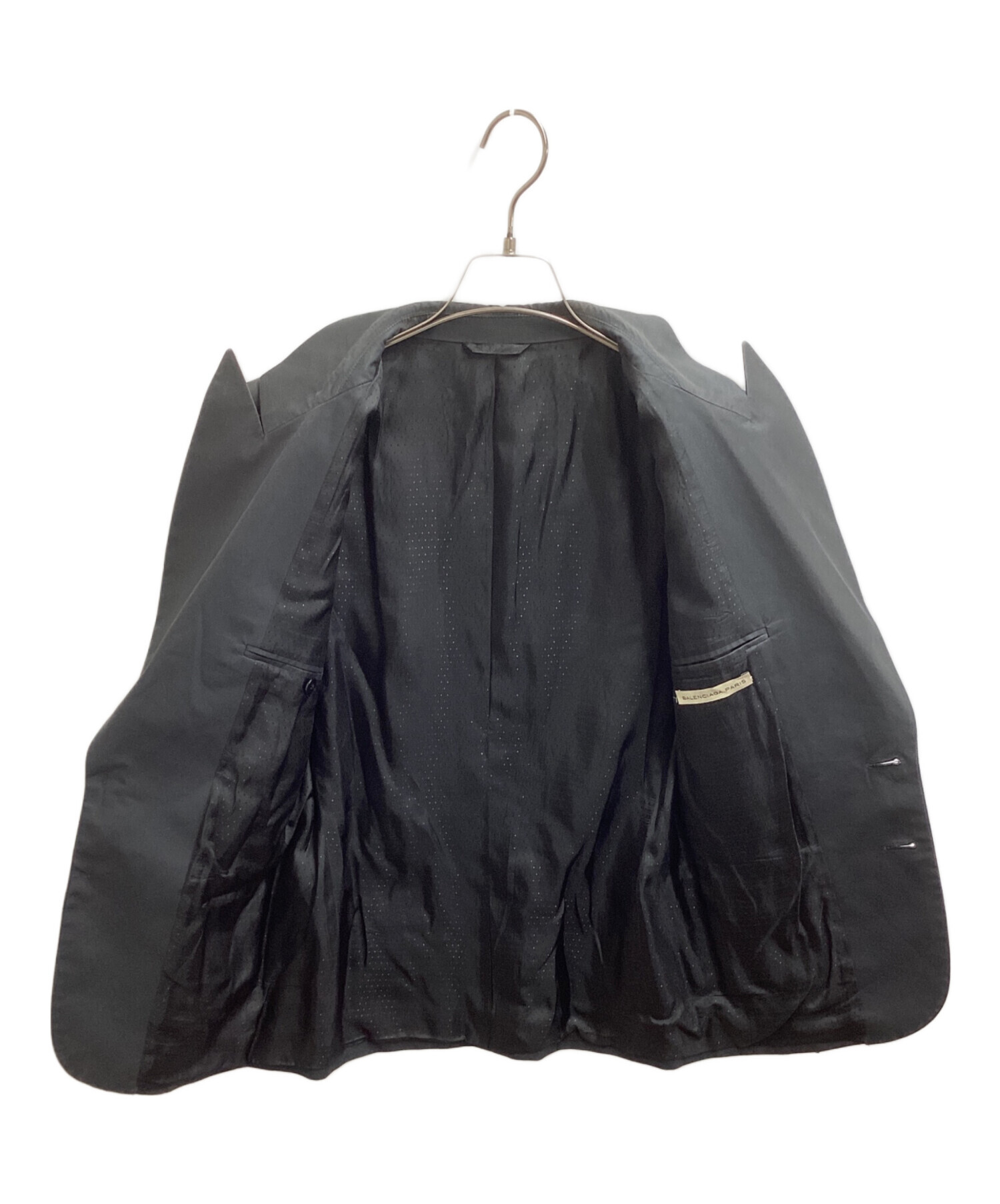 【希少美品】BALENCIAGA テーラードジャケット ピークドラベル イタリア 希少美品】BALENCIAGA テーラードジャケット ピークドラベル