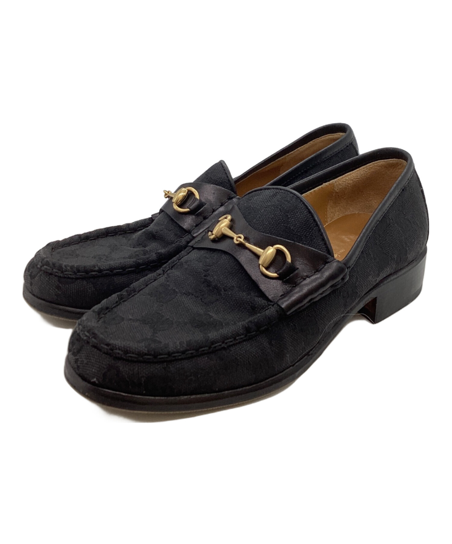 中古・古着通販】GUCCI (グッチ) GGキャンバスビットローファー