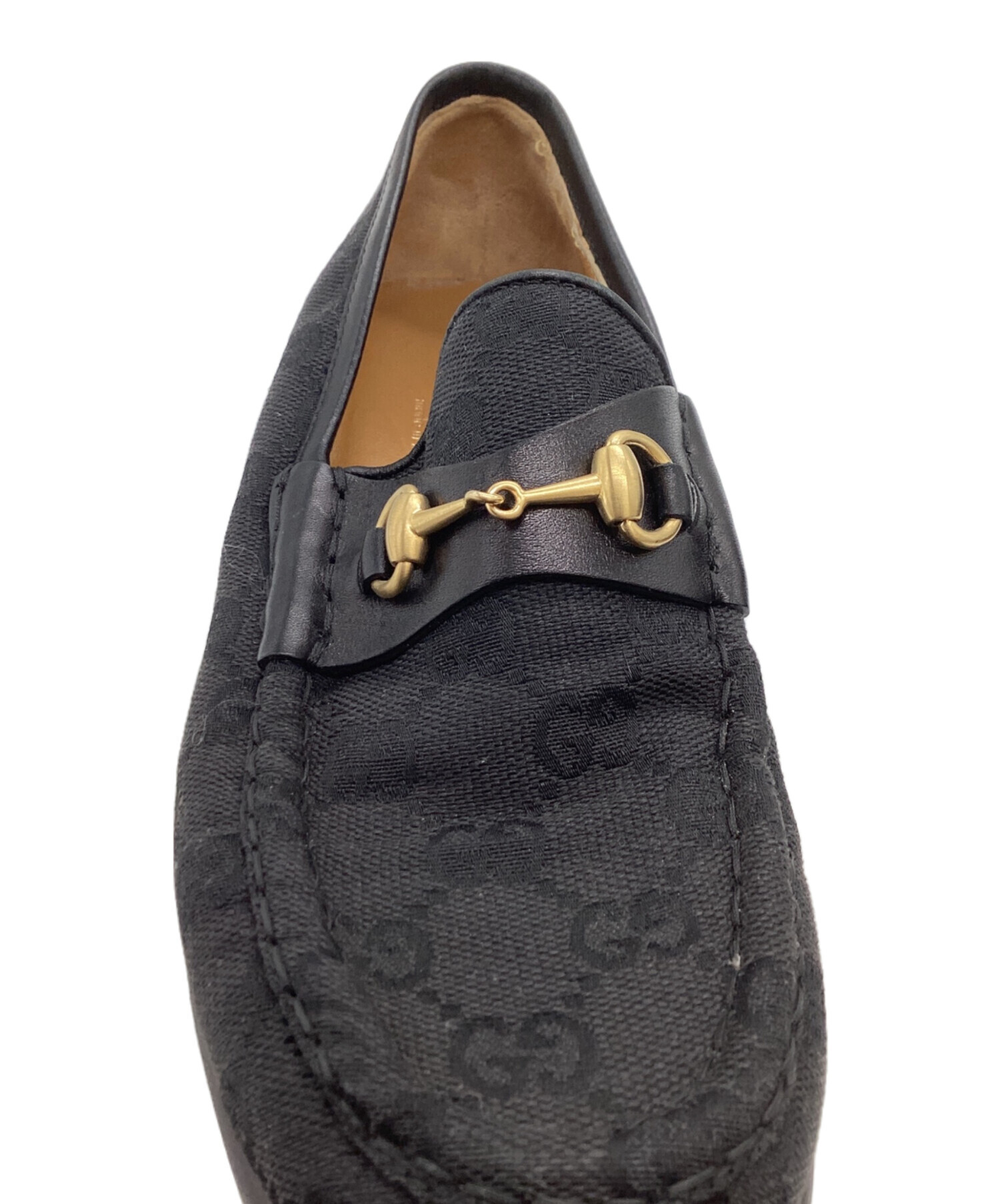 中古・古着通販】GUCCI (グッチ) GGキャンバスビットローファー