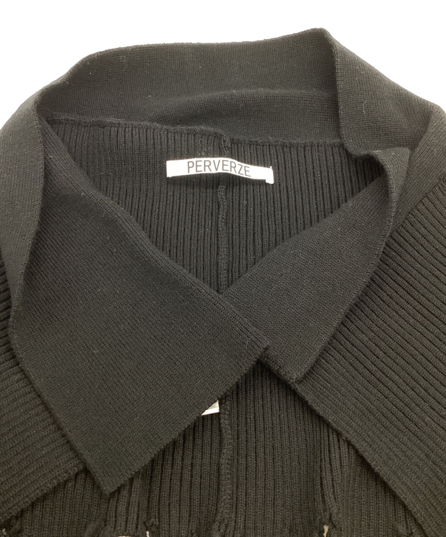 中古・古着通販】PERVERZE (パーバーズ) Damaged Knit Cape and Apron