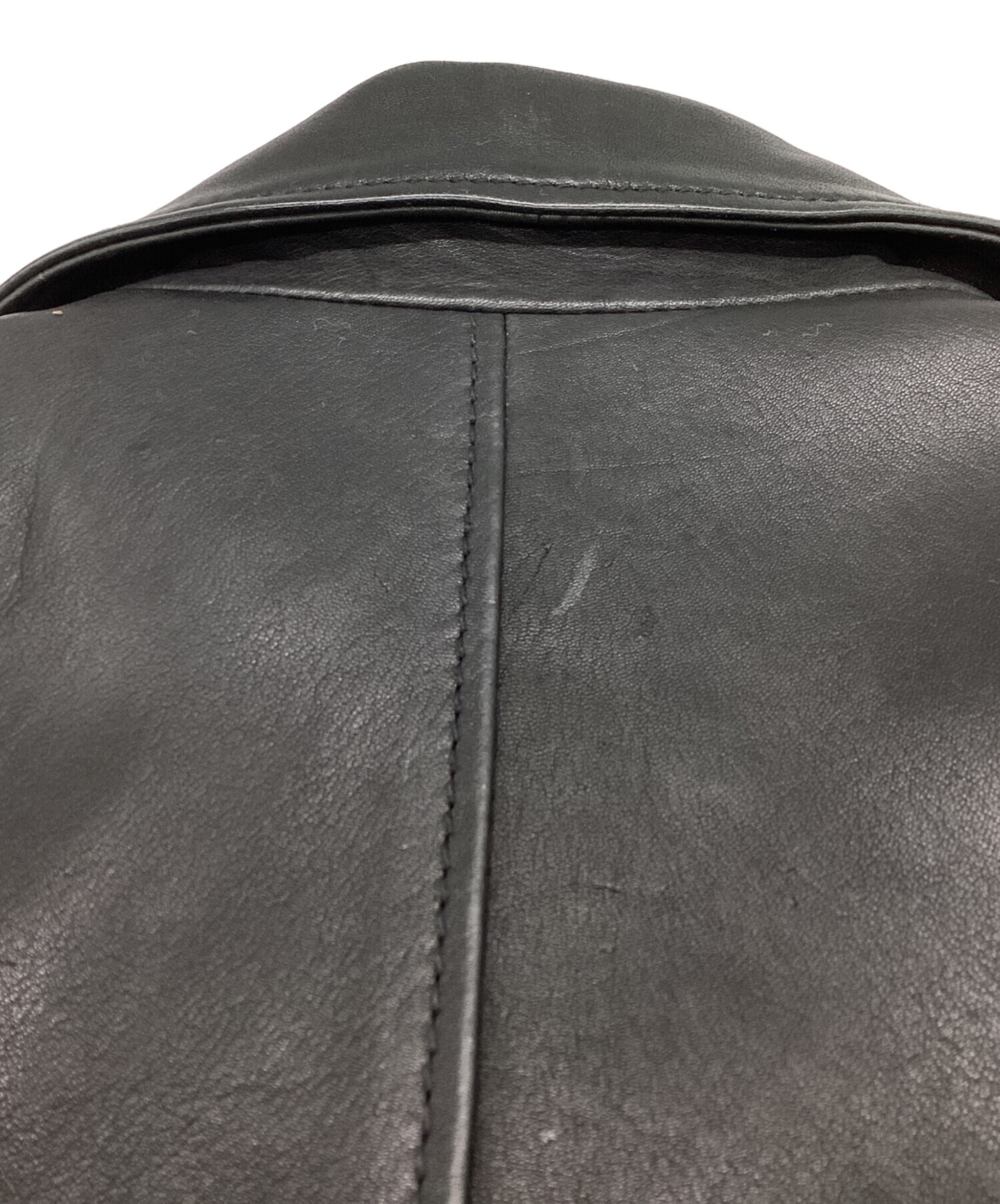 Lサイズ 未使用 タグ付き ディーゼル ラムレザー　ライダースジャケット 総柄 中古・古着通販】DIESEL (ディーゼル) ラムレザーライダースジャケット